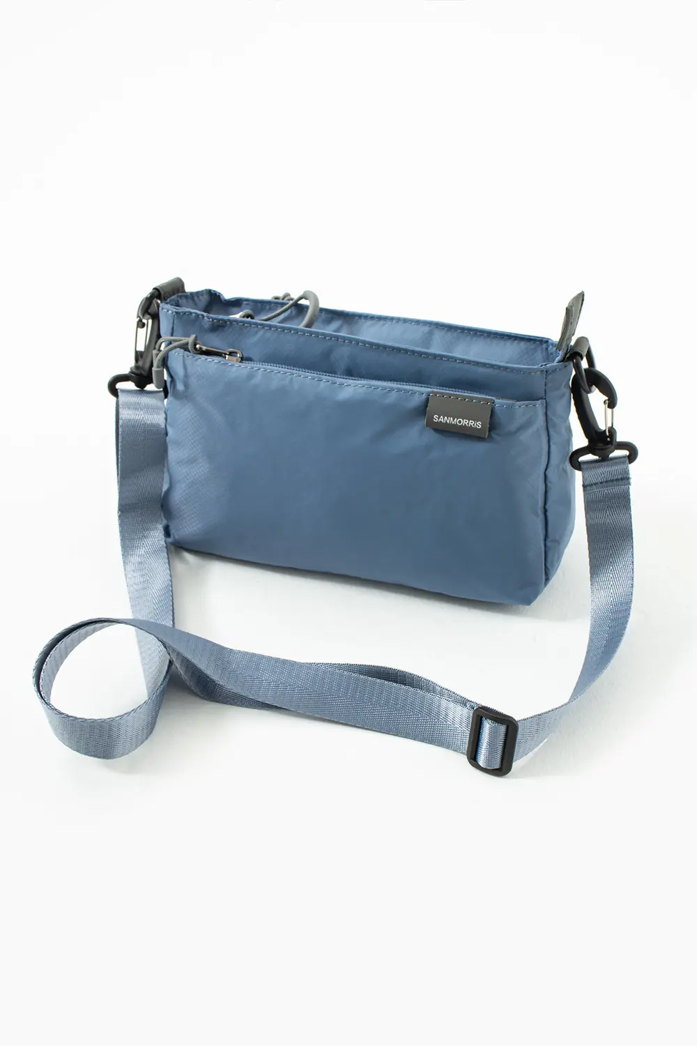 Kadın 3 Bölmeli Paraşüt Kumaş Ayarlanabilir Çapraz Askılı Çanta