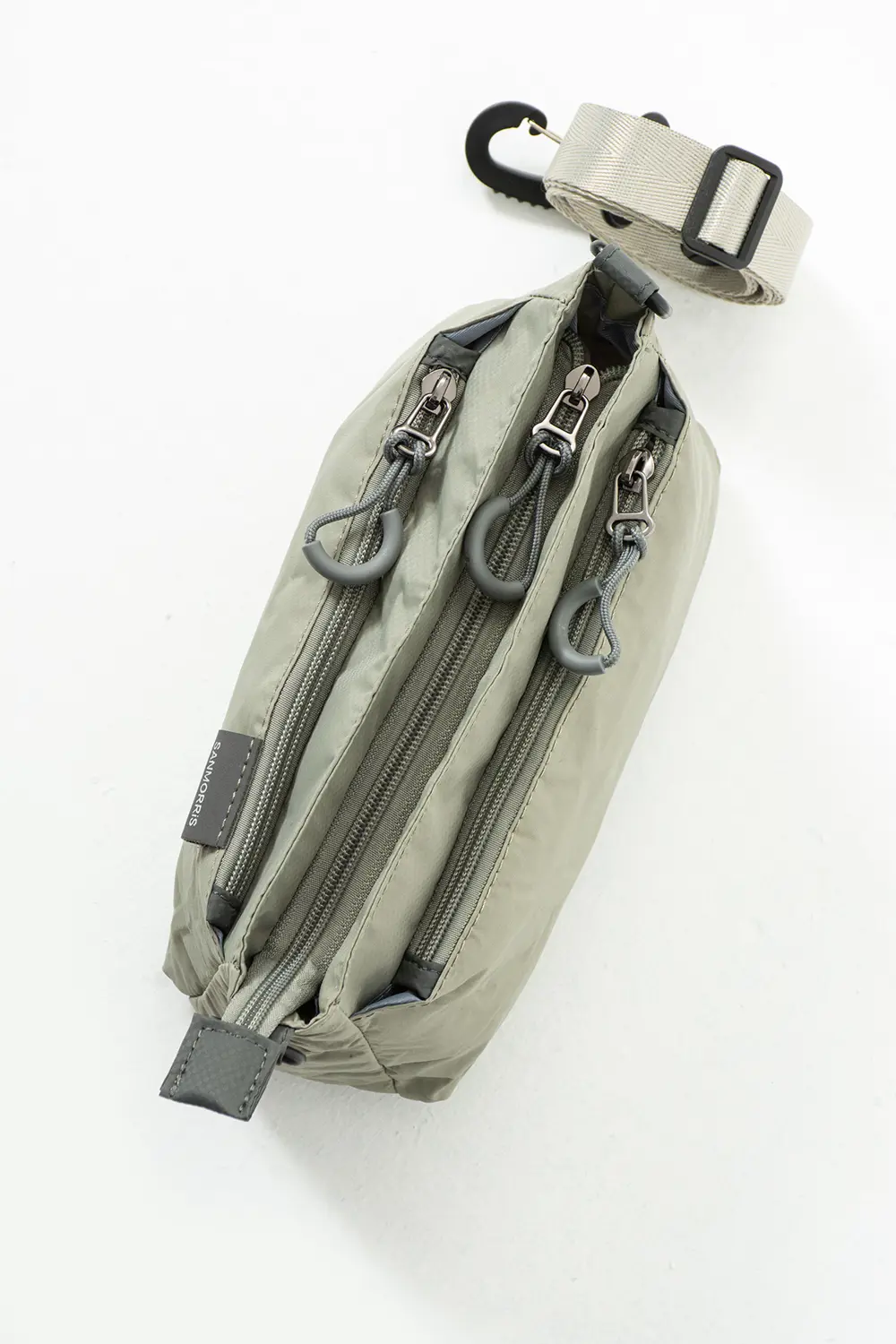 Kadın 3 Bölmeli Paraşüt Kumaş Ayarlanabilir Çapraz Askılı Çanta