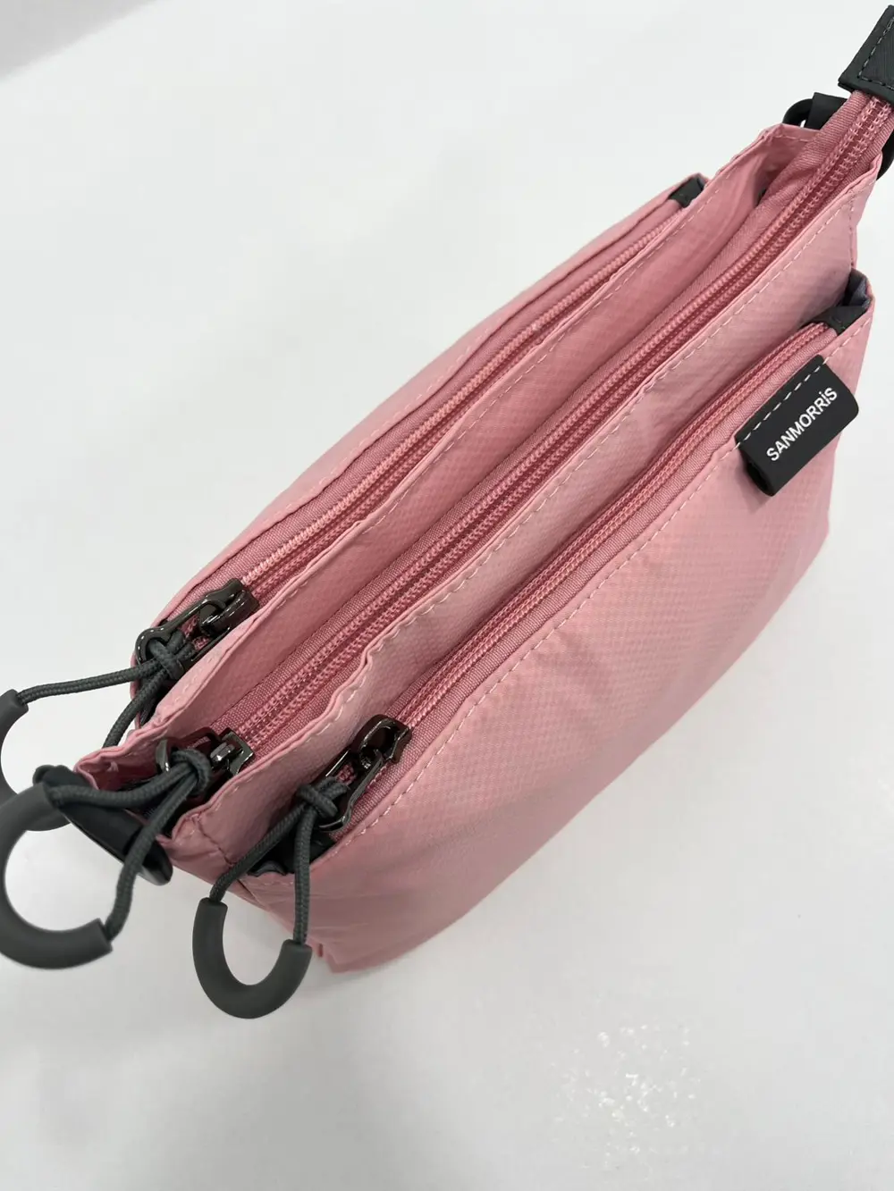 Kadın 3 Bölmeli Paraşüt Kumaş Ayarlanabilir Çapraz Askılı Çanta