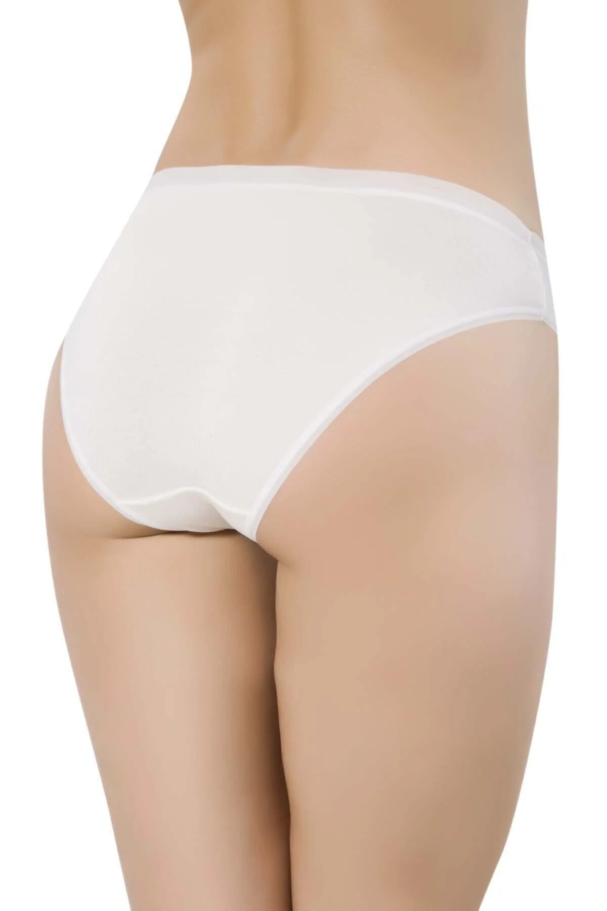 Kadın 3'lü Paket Şeffaf Lastik Micro Modal Bikini Beyaz 2729-