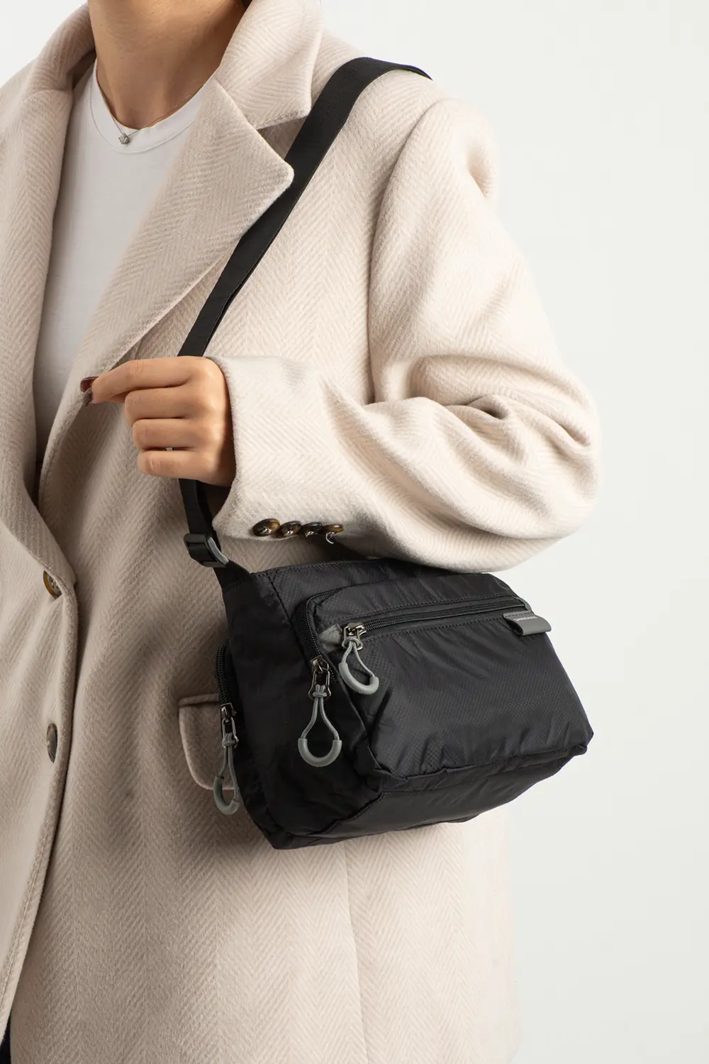 Kadın 4 Bölmeli Suya Dayanıklı Paraşüt Kumaş Ayarlanabilir Çapraz