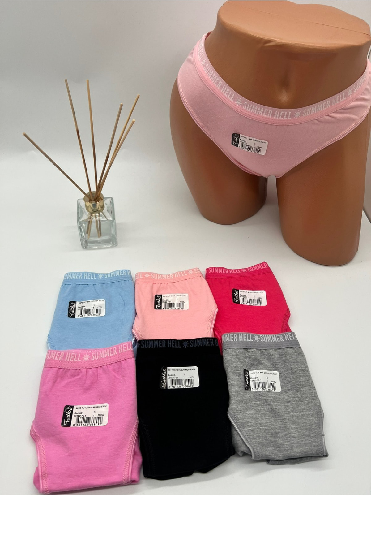 Tutku Kadın 6'Lı Paket Karışık Renk Carmen Bikini Külot