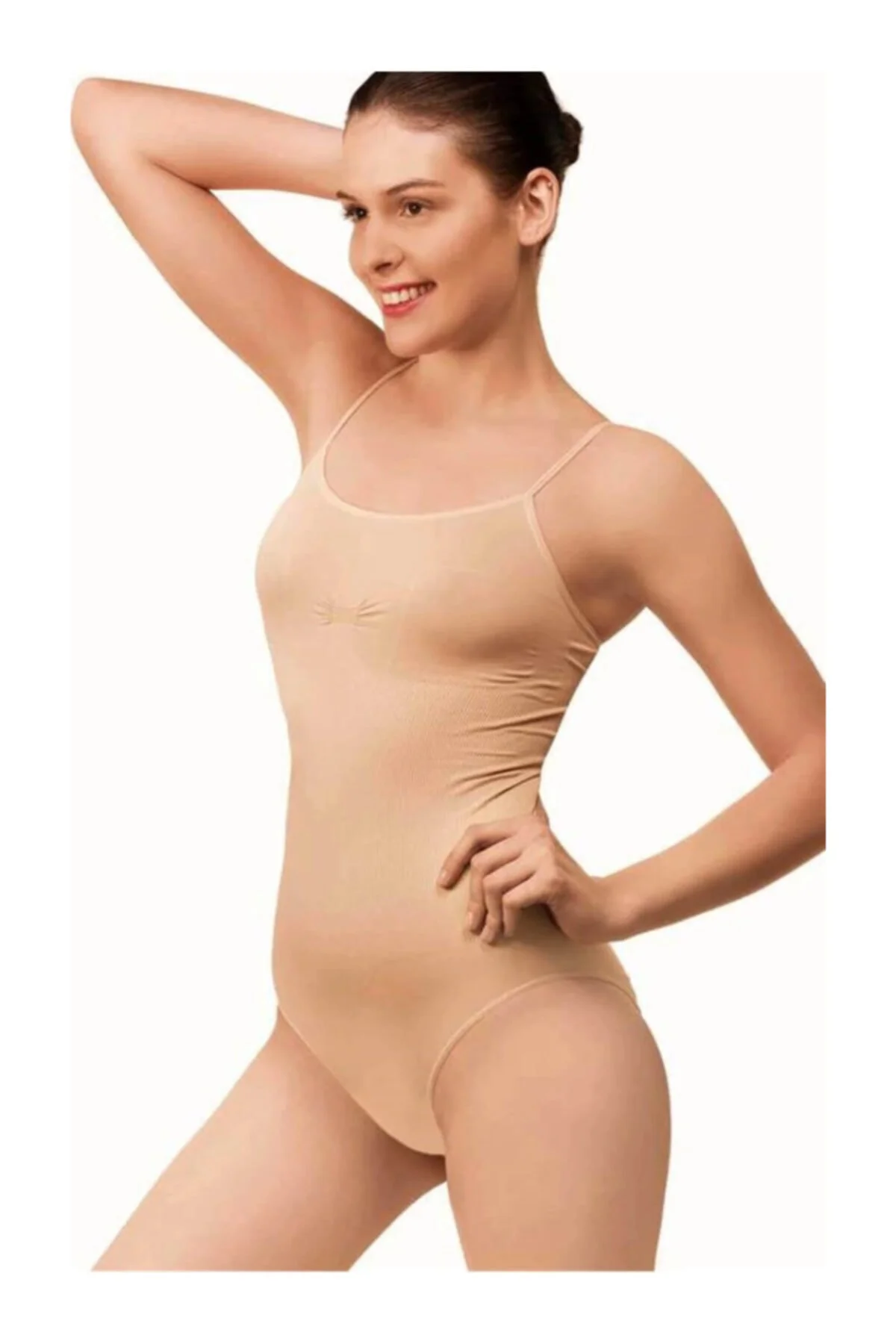 Kadın 792 Dikişsiz Destekli Slip Body Korse Ten