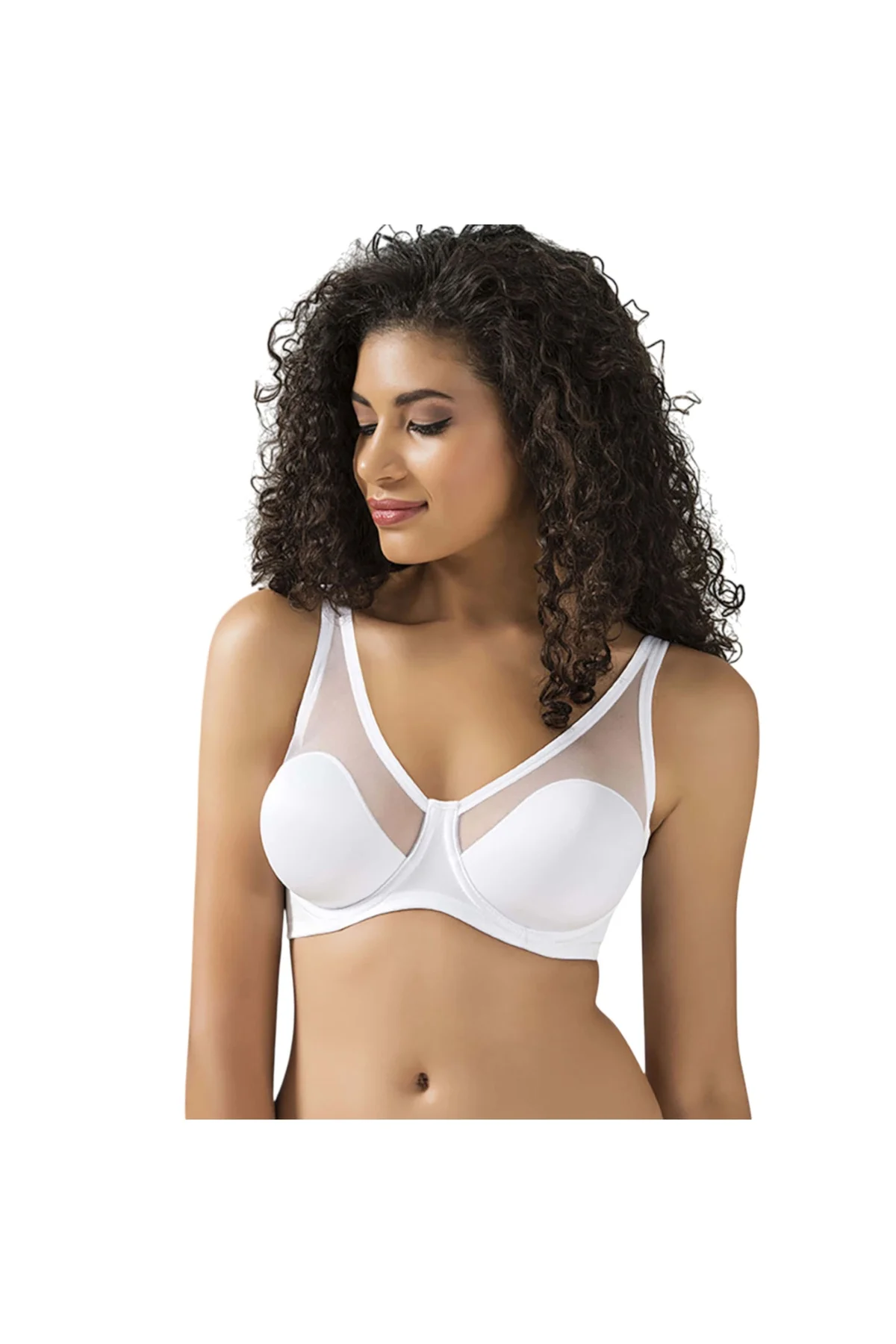 Kadın 9200 Lında C Cup Toparlayıcı Siyah Tül Kaplı Soft Sütyen