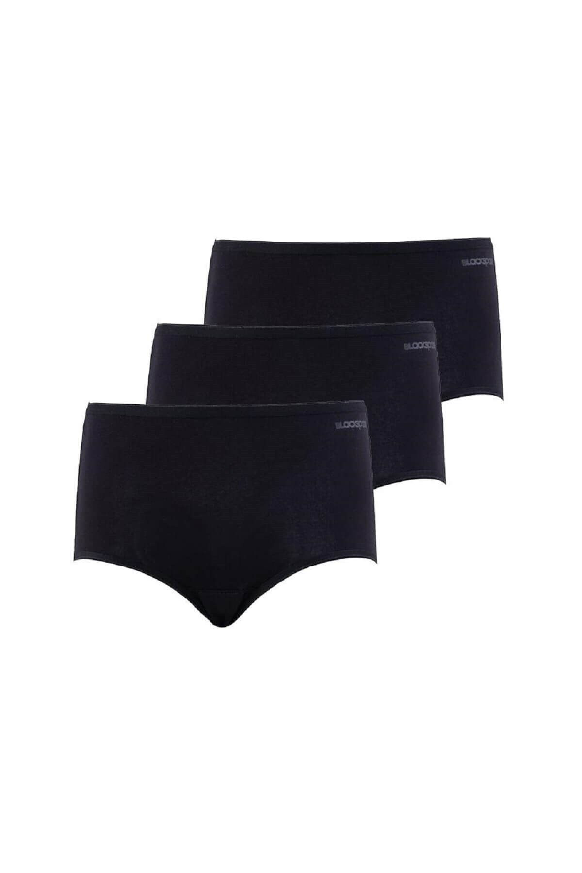 Blackspade Kadın %95 Pamuklu 3'Lü Ekonomik Paket Yüksek Bel Külot