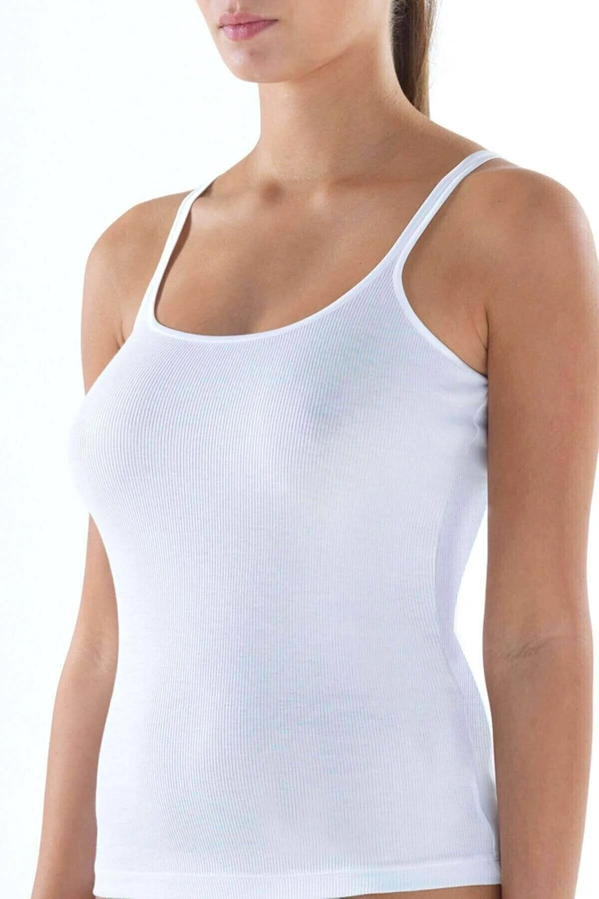 Kadın %96 Organik Pamuk ( Cotton ) Ribana Fine Atlet