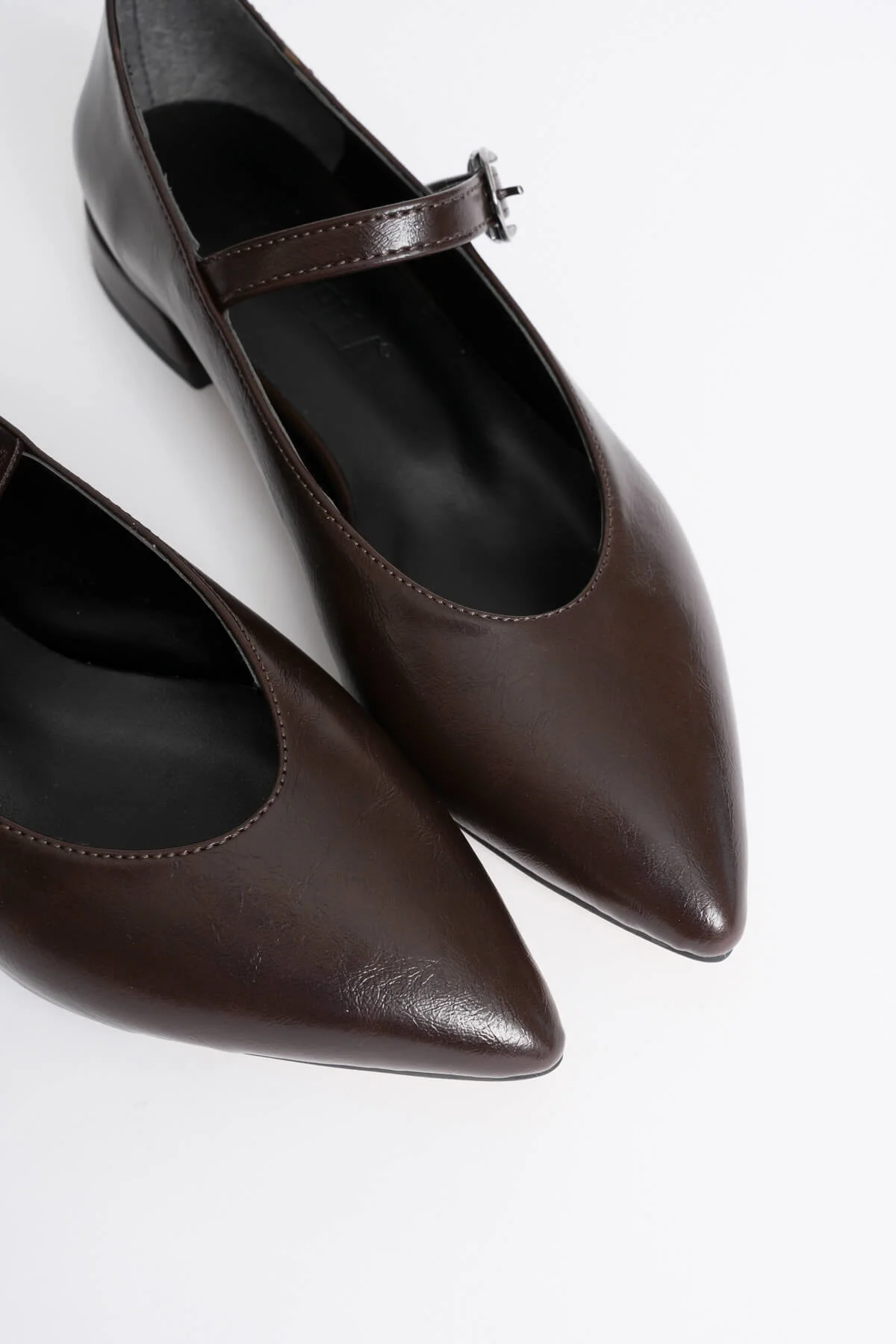 Kadın Acı Kahve Günlük Kısa Topuklu Ayakkabı TR23MS01B