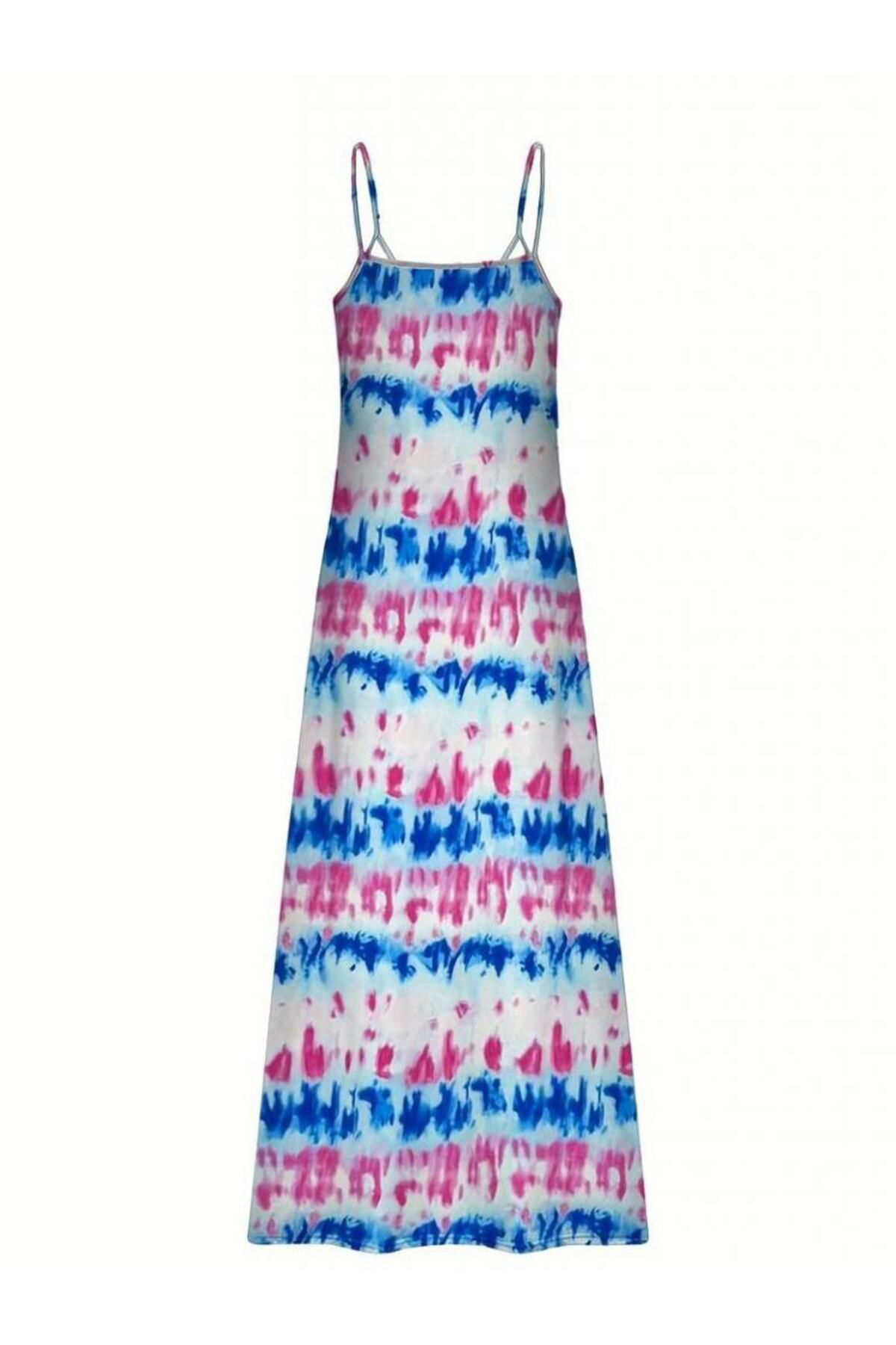 Kadın Askılı Tam Boy Süprem Elbise