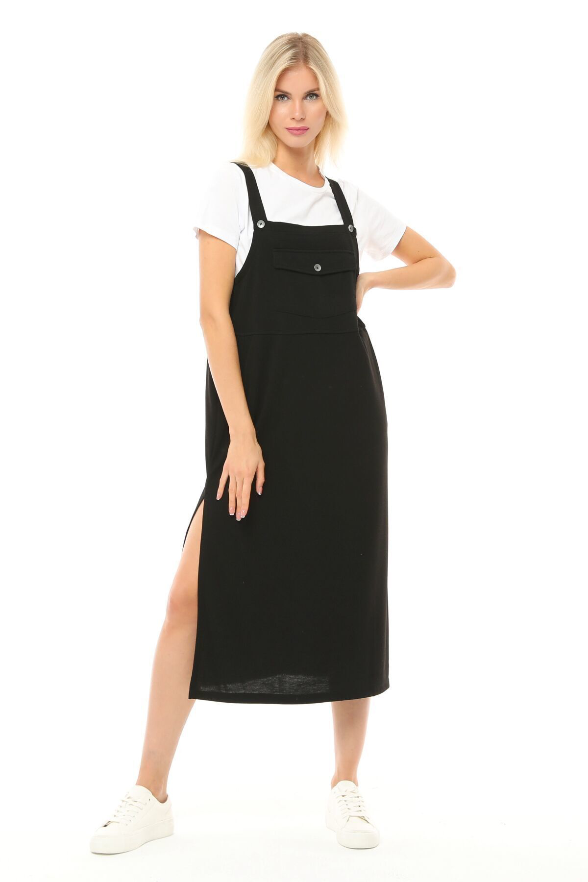 Defys Kadin Askili Yirtmaçli Elbise