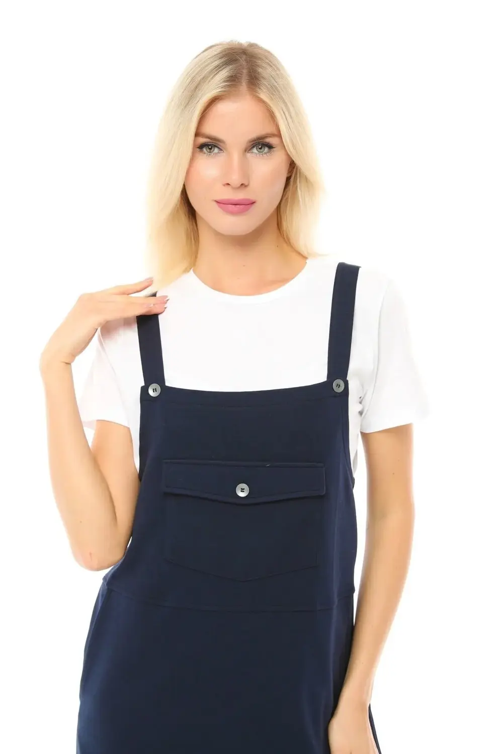 Kadın Askılı Yırtmaçlı Elbise