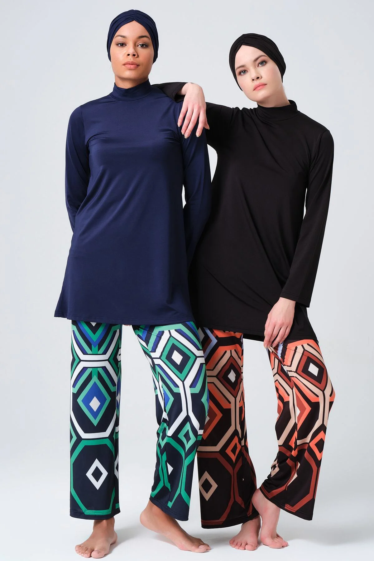 Kadın Atlas Tesettür Mayo - Siyah