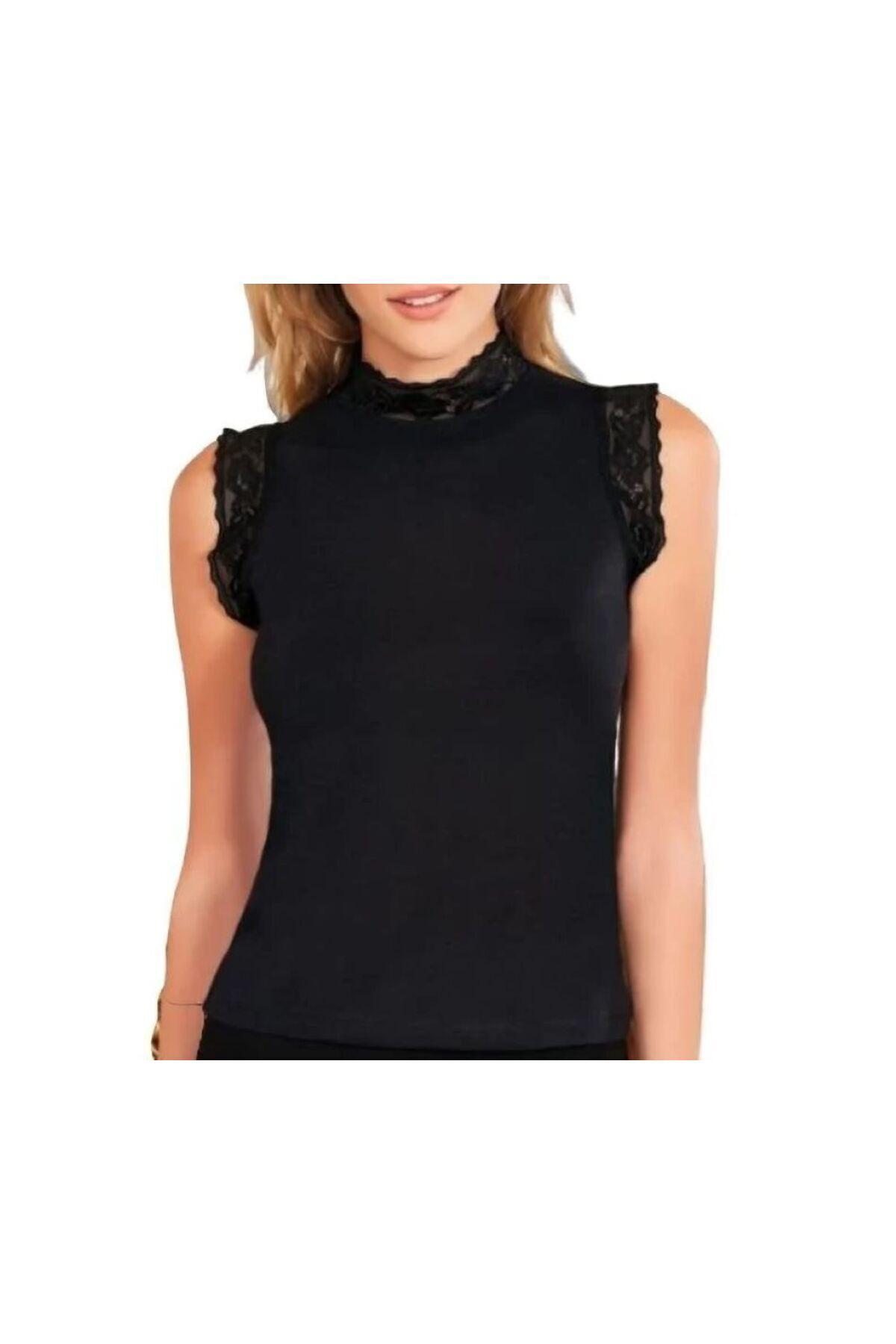 Berrak Kadın Atlet Dantelli Kolsuz Body Modal 8018