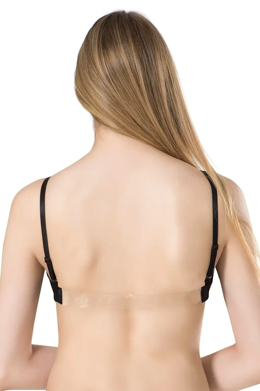 Kadın Basic Sırtı Şeffaf Dolu Cup Destekli Sütyen Siyah