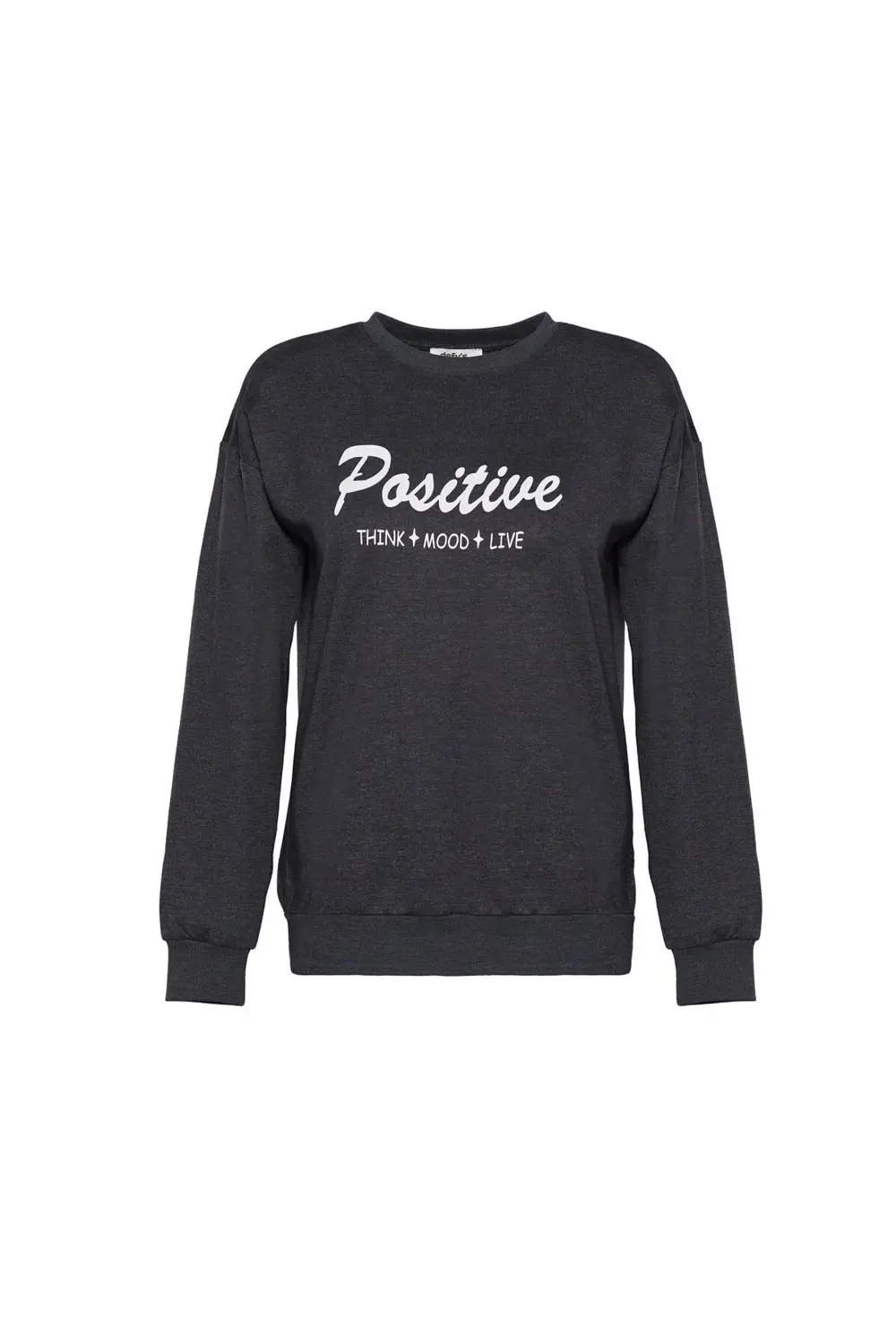 Kadın Baskılı Sweat Antrasit