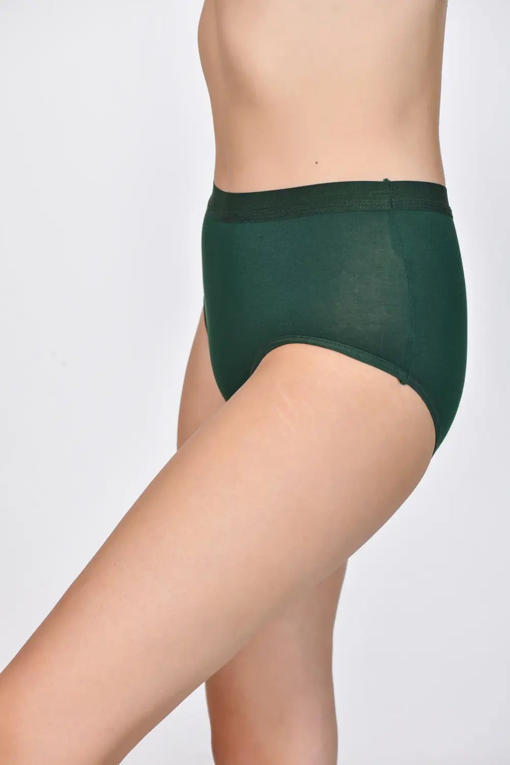 Kadın Bato Külot Zümrüt Yeşili Renk 3'lü Paket