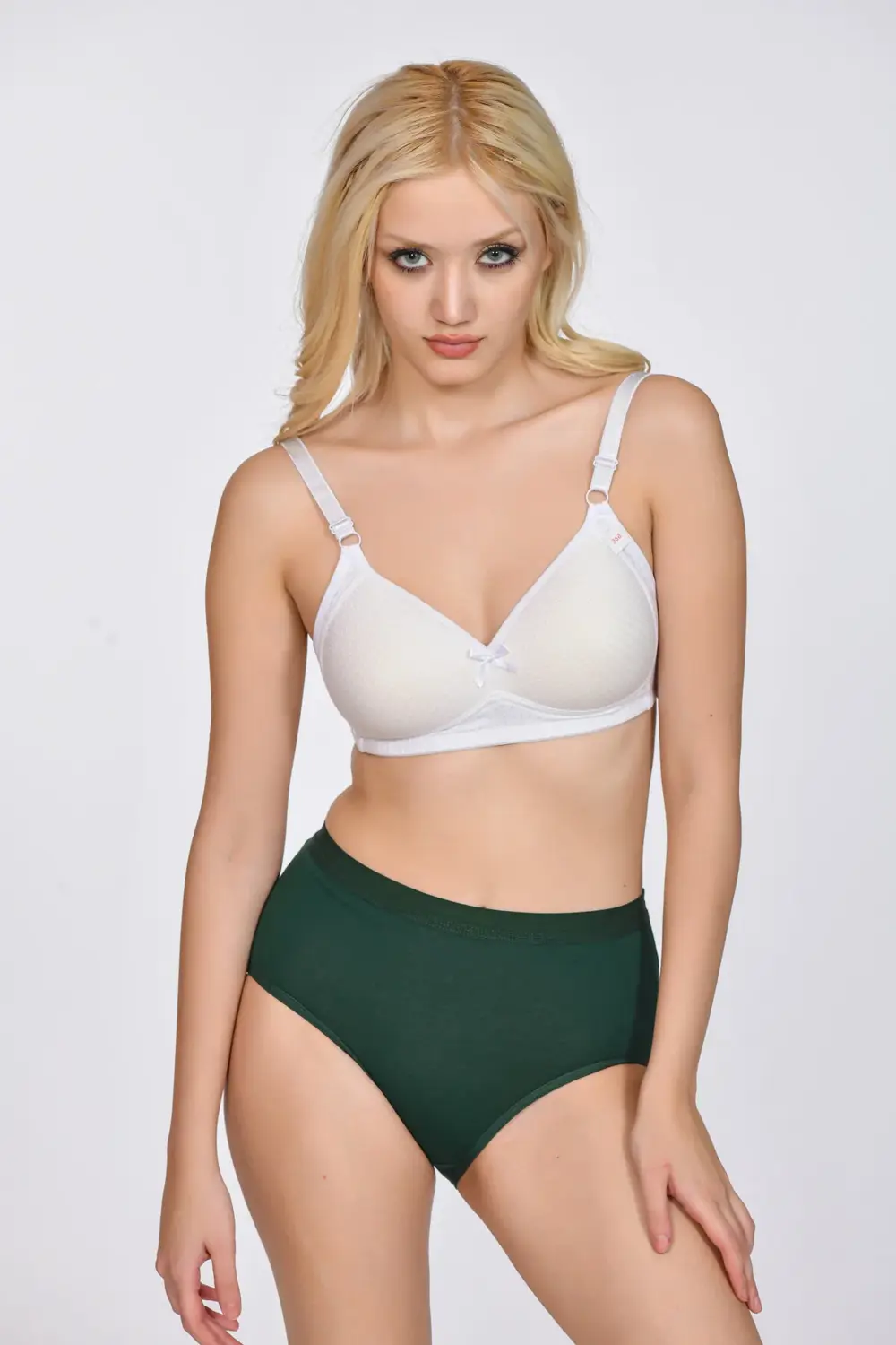 Kadın Bato Külot Zümrüt Yeşili Renk 3'lü Paket