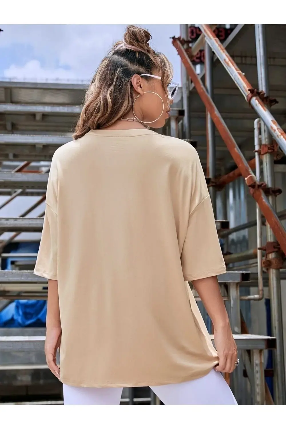 Kadın Bej Cool Mom Baskılı Hamile Tişört