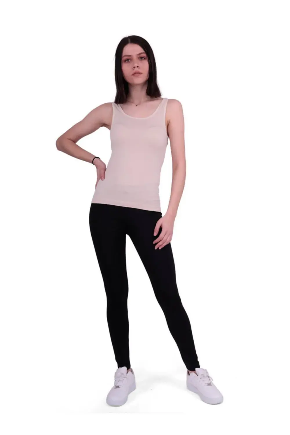 Kadın Bej Dikişsiz Atlet 14002