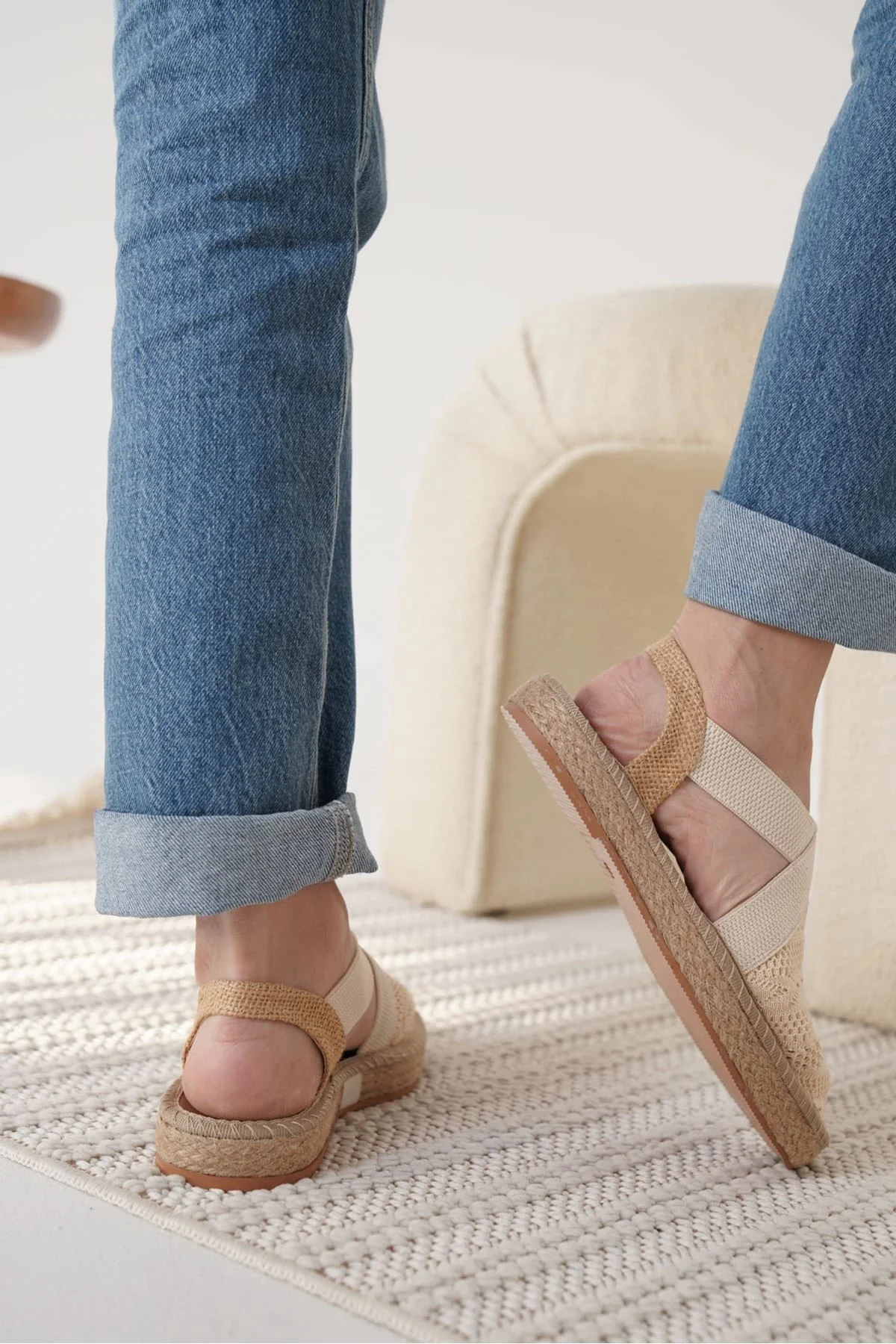 Kadın Bej Espadril Ayakkabı TR19MY01C