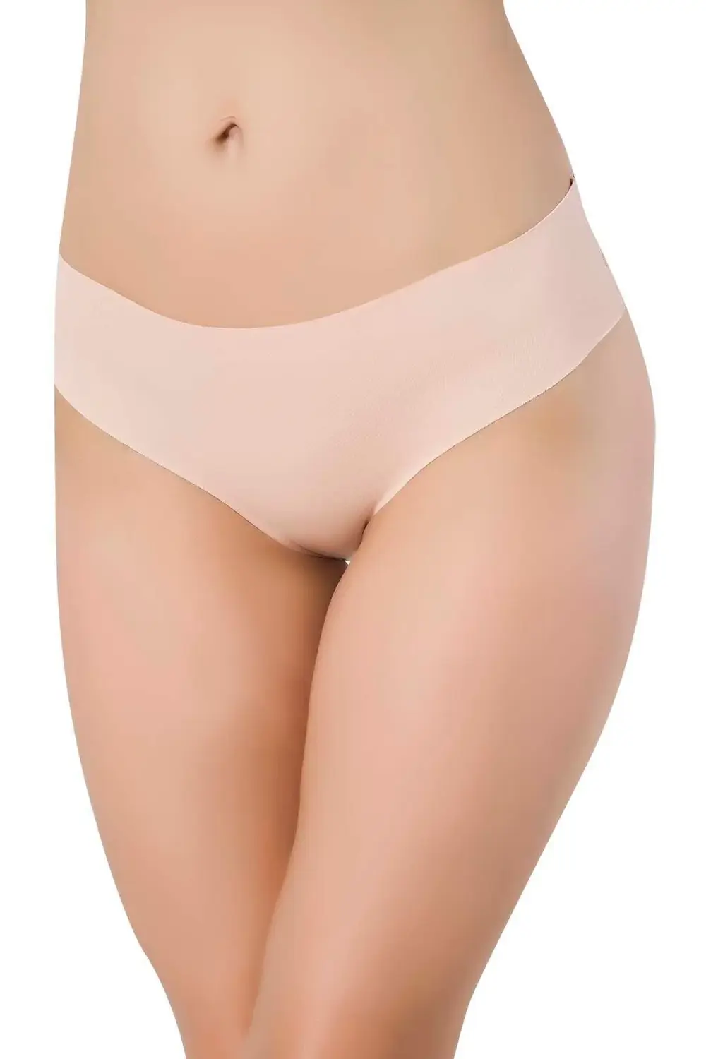 Kadın Bej Pamuk Lazer Kesim Külot