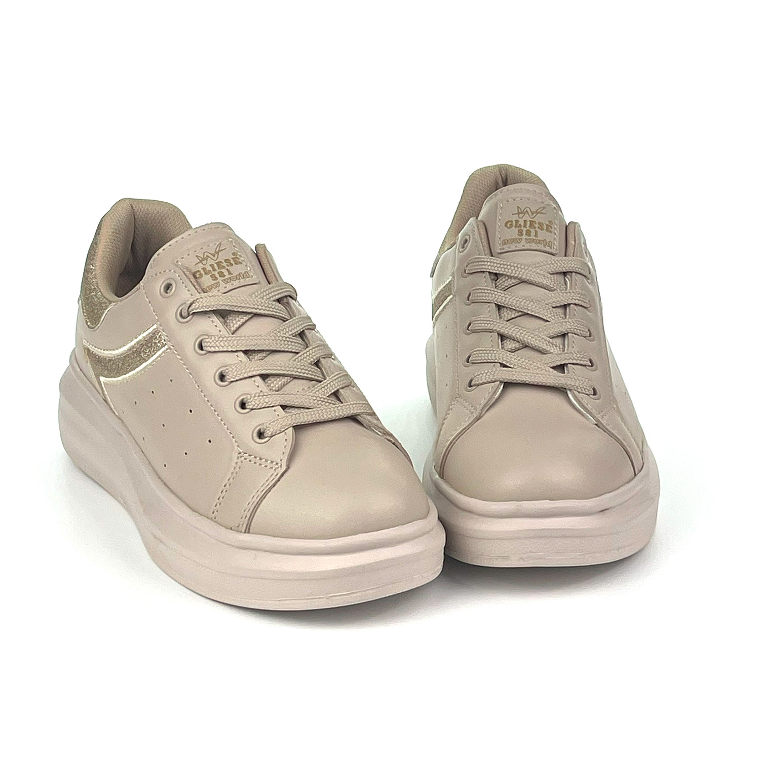 Kajila Kadın Bej Simli Rahat Günlük Sneaker Spor Ayakkabı Kajila Kadın Bej Simli Rahat Günlük Sneaker Spor Ayakkabı