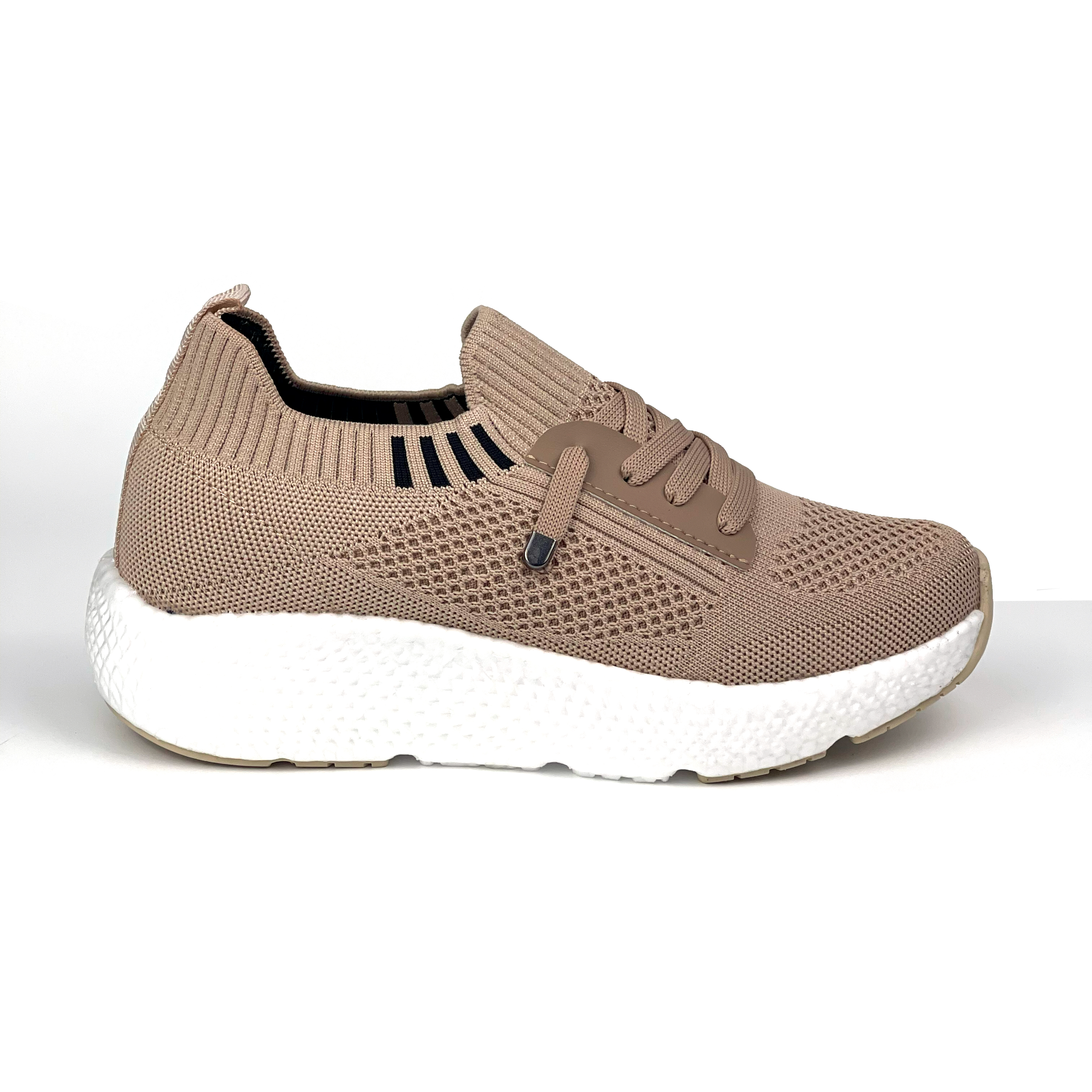 Kajila Kadın  Bej Triko Günlük Rahat Ortopedik Terletmeyen Spor Sneaker 