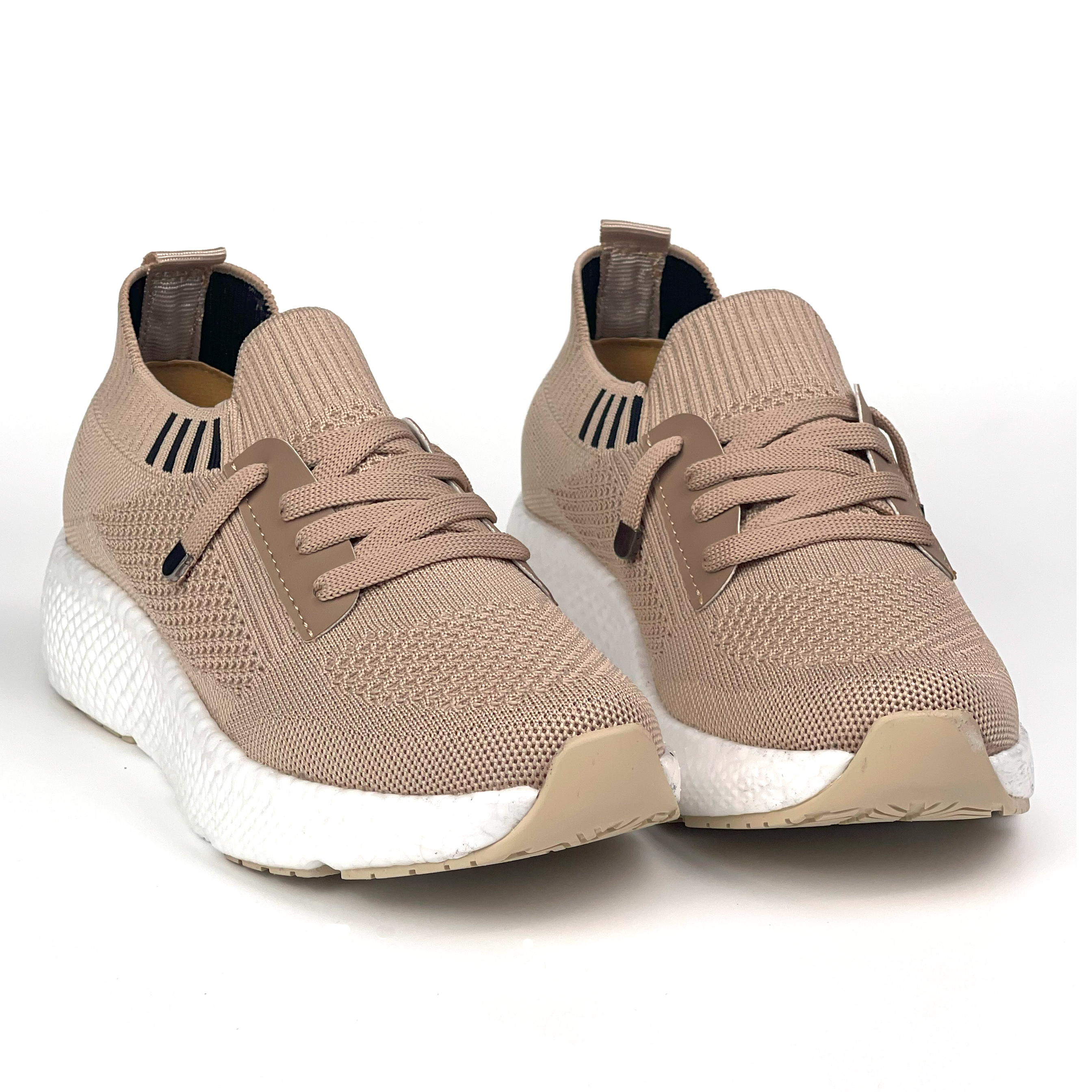 Kajila Kadın  Bej Triko Günlük Rahat Ortopedik Terletmeyen Spor Sneaker 