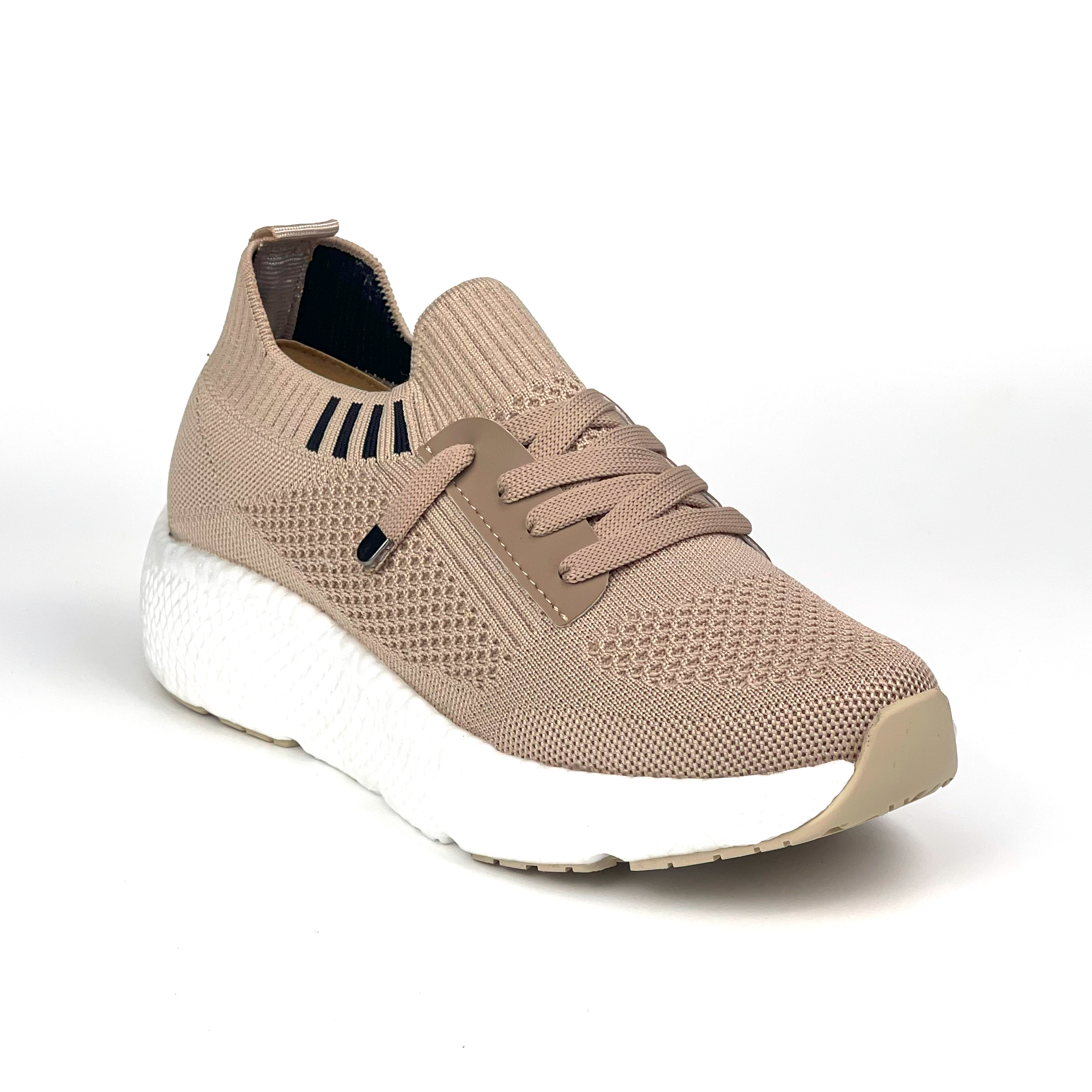 Kajila Kadın  Bej Triko Günlük Rahat Ortopedik Terletmeyen Spor Sneaker 