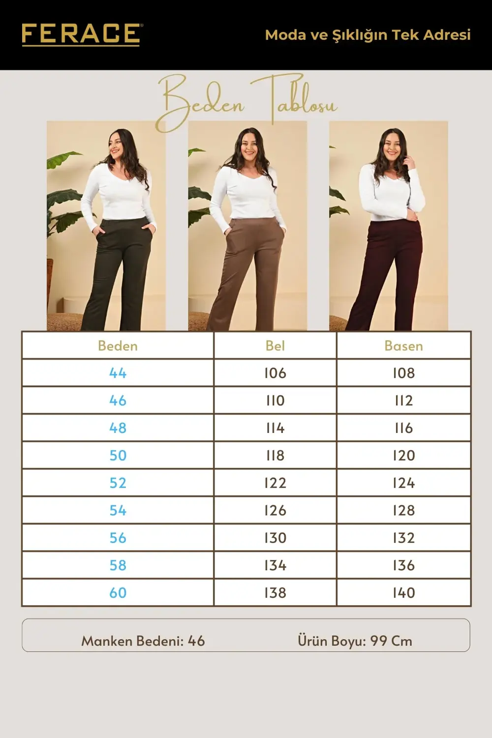 Kadin Beli Lastikli Buyuk Beden Likralı Bol Paça Penye Pantolon