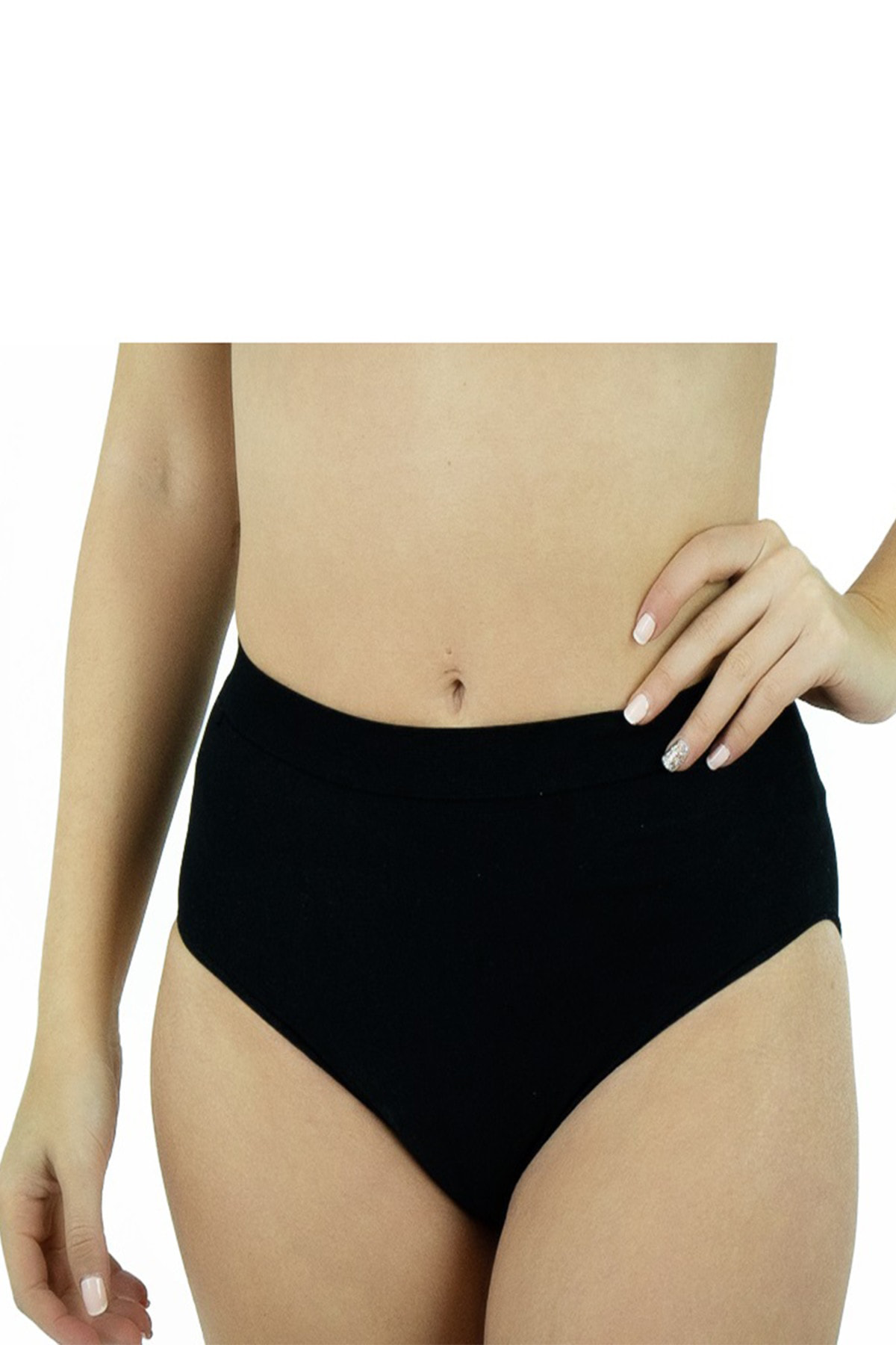 Seher Kadın Beyaz 12'Li Paket  Yıldızı Bato Külot %100 Pamuk