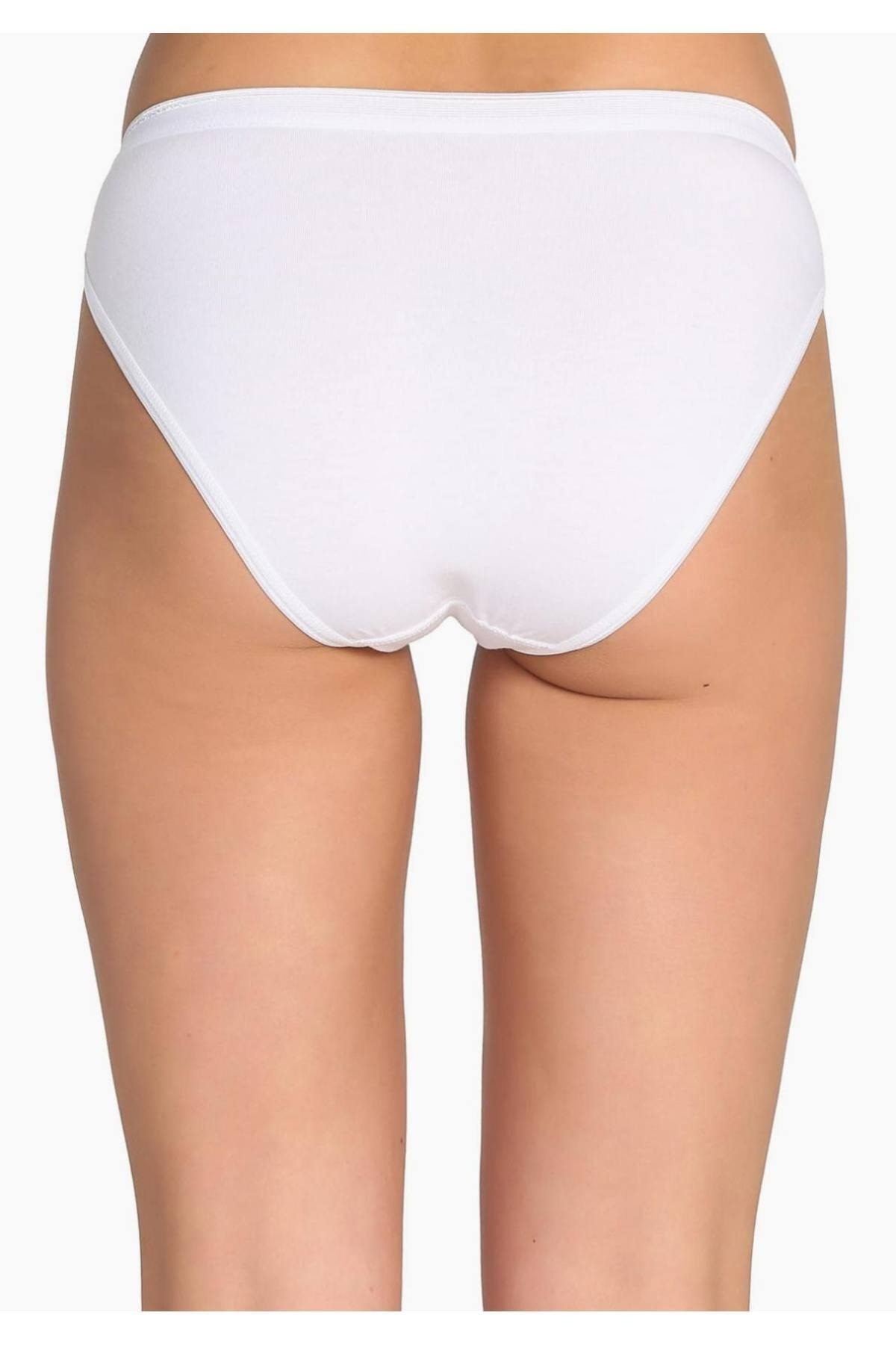 Tutku Kadın Beyaz 3'Lü Paket Pamuklu Su Yolu Bikini Külot Yeni Sezon