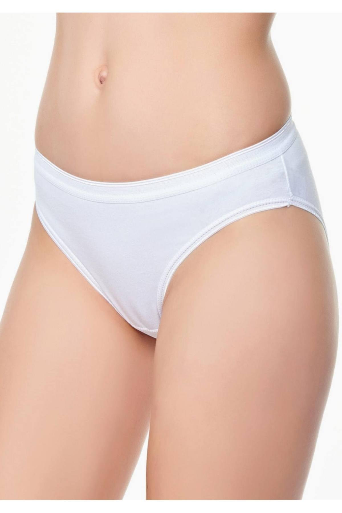 Tutku Kadın Beyaz 3'Lü Paket Pamuklu Su Yolu Bikini Külot Yeni Sezon