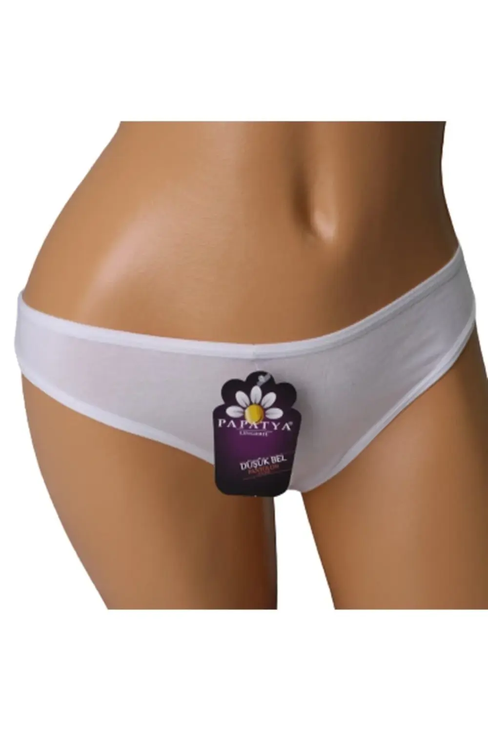 Kadın Beyaz 3'lü Paket Pamuklu Düşük Bel Bikini Külot 1965