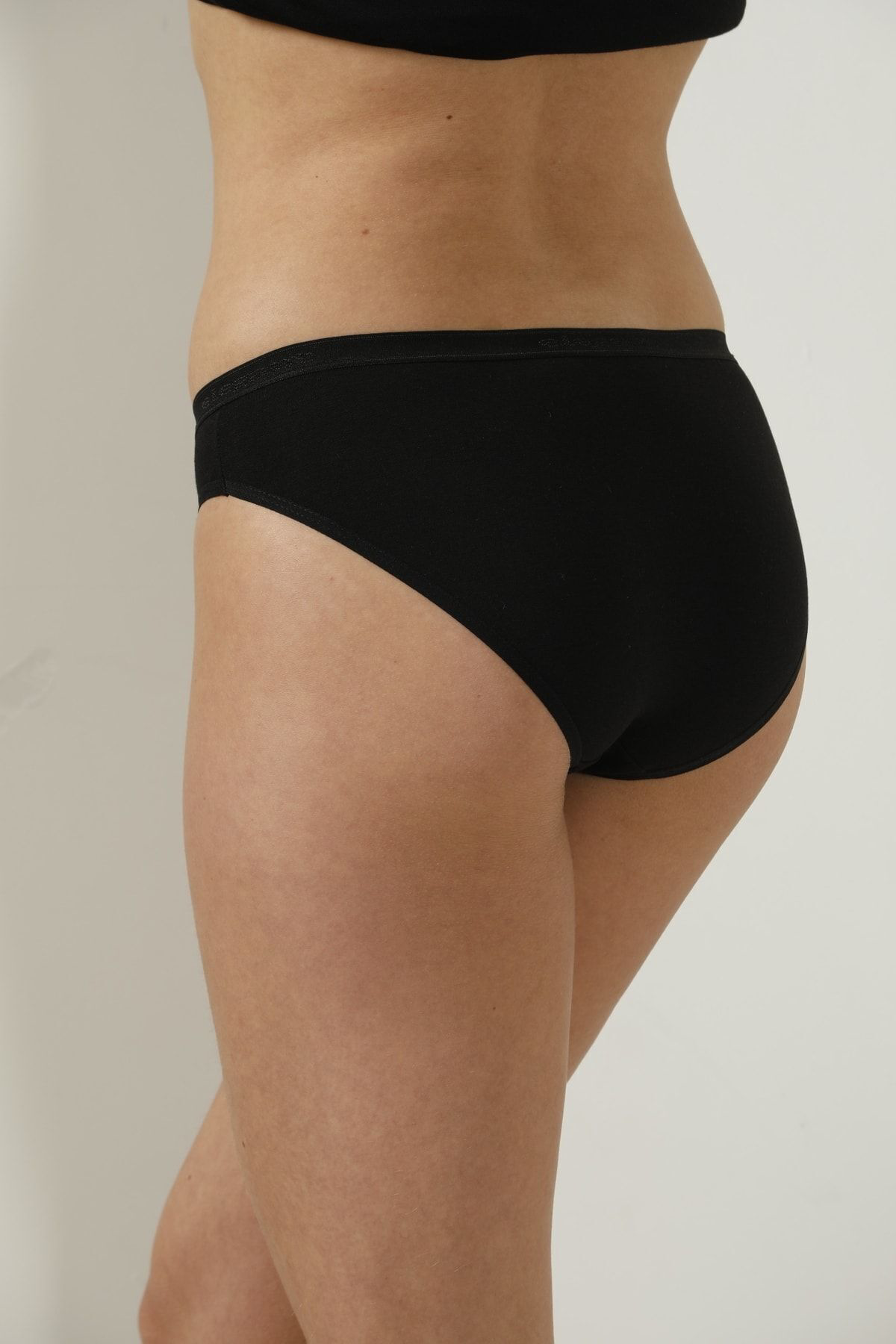 Kadın Beyaz Bambu Bikini Külot 4'Lü