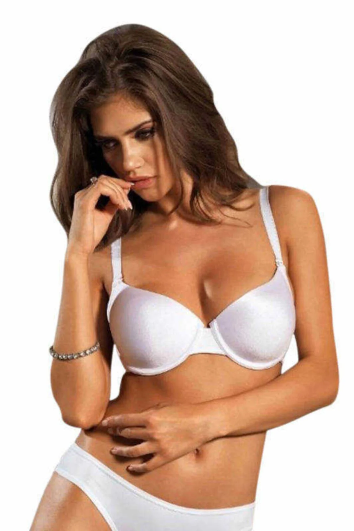 Kadın Beyaz Büyük Beden Dolgusuz Sütyen 8150 Siyah