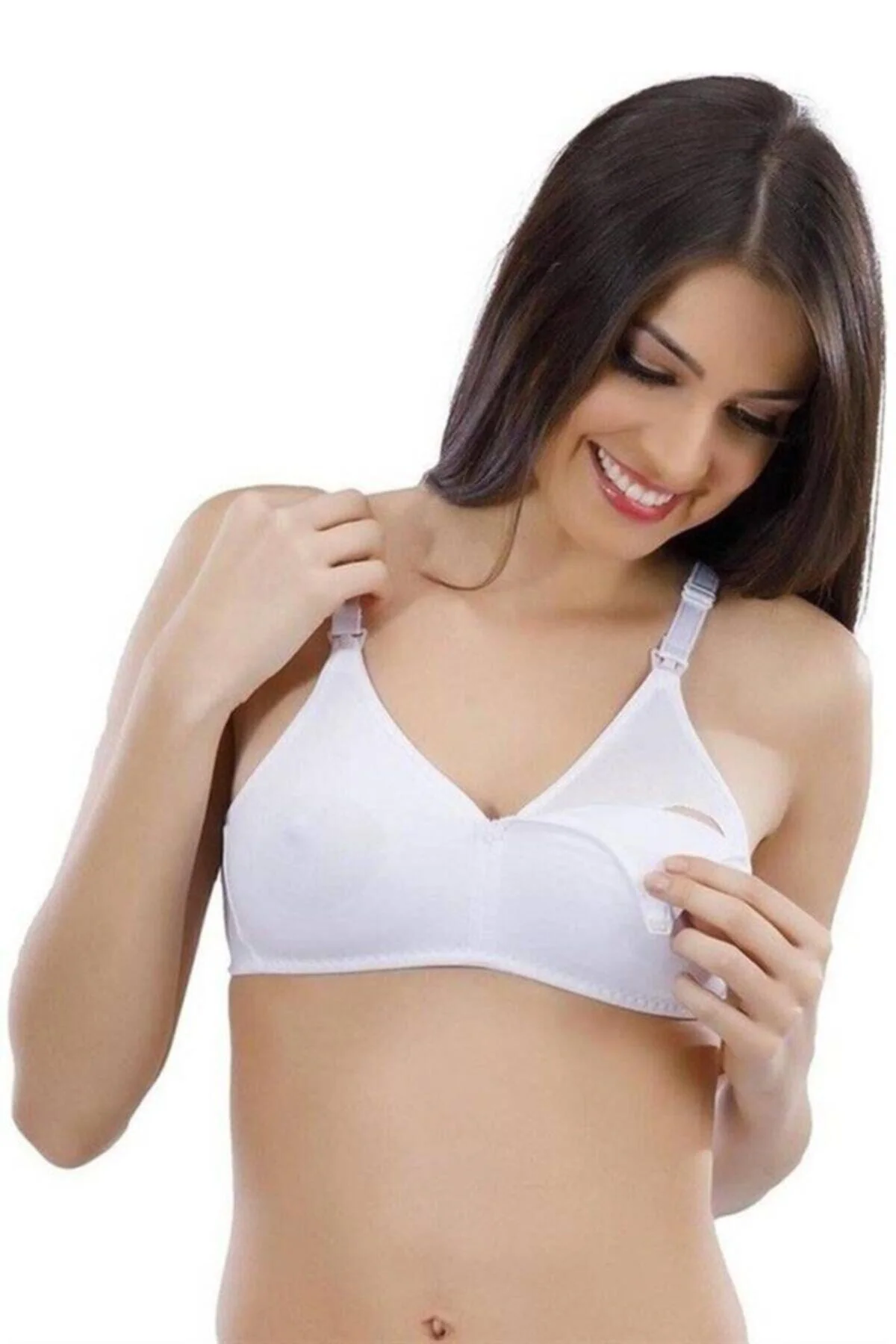 Kadın Beyaz Emzirme Sütyen  2'li