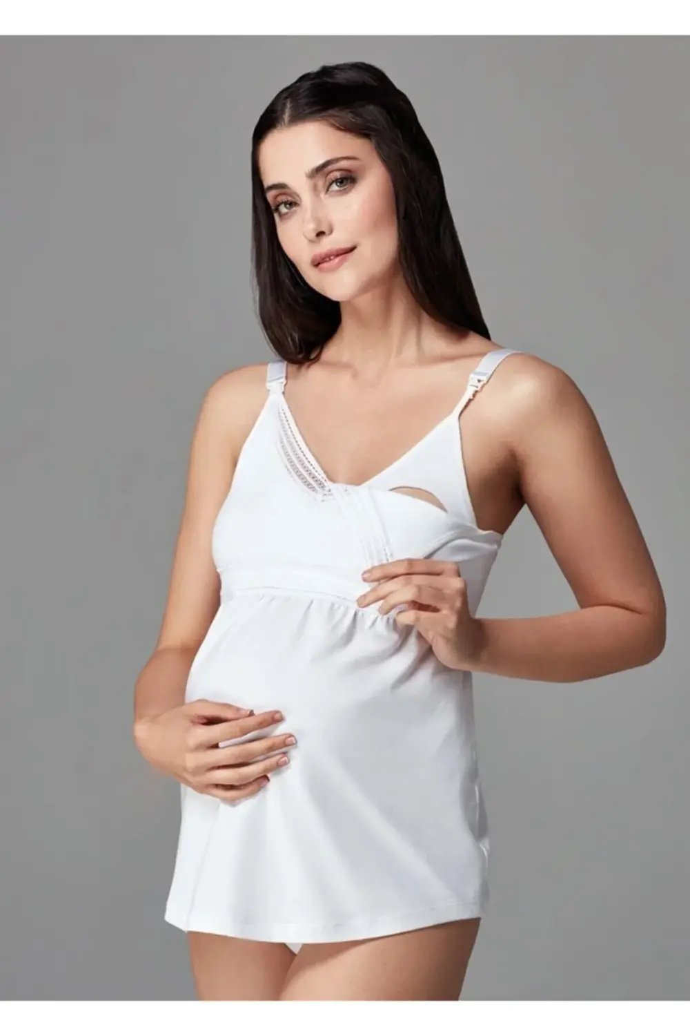 Kadın Beyaz Emzirme Lohusa Atlet Ersk510