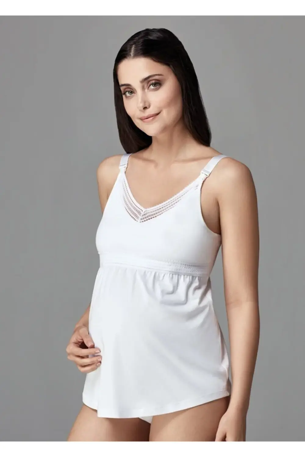 Kadın Beyaz Emzirme Lohusa Atlet Ersk510