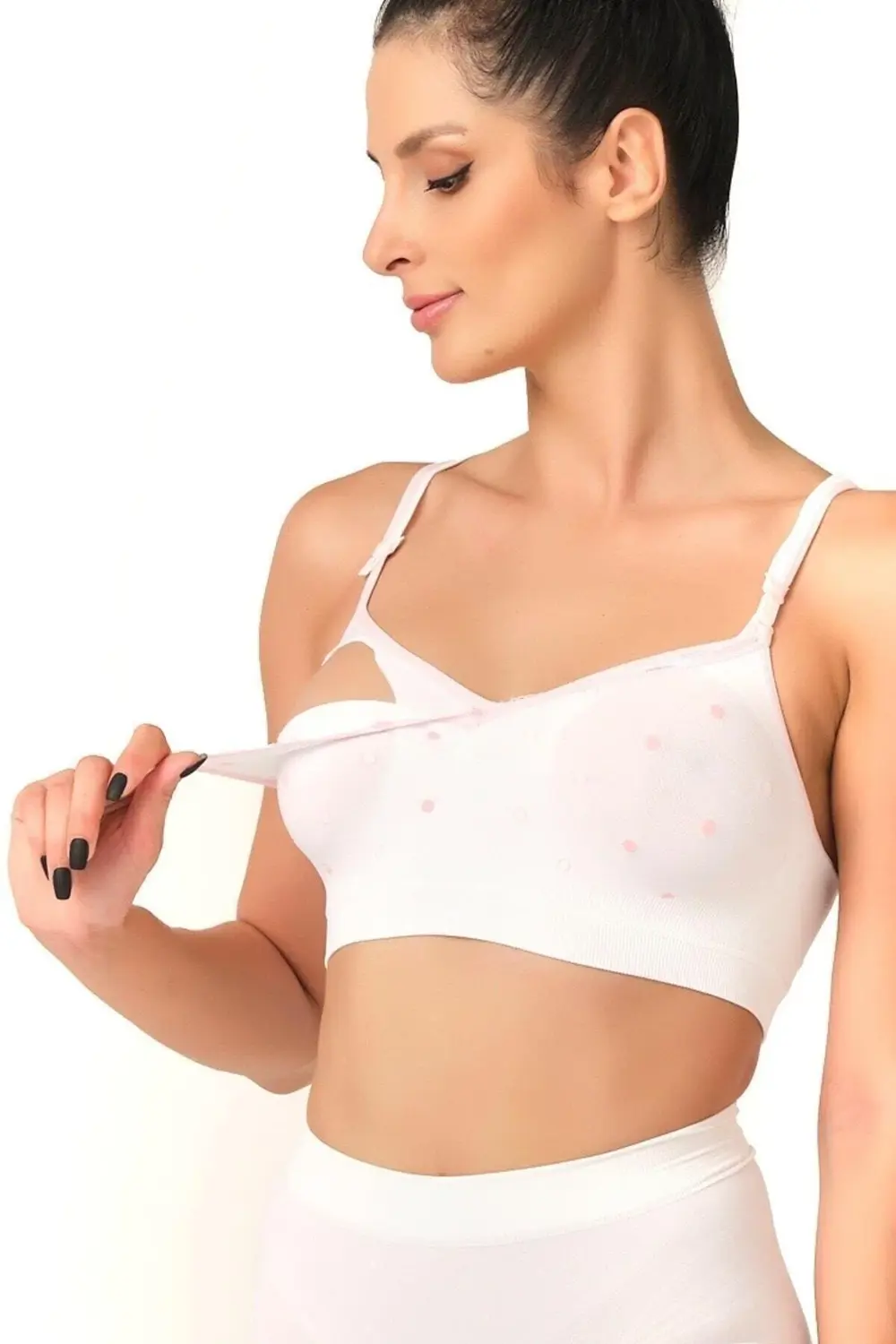 Kadın Beyaz Emzirme Sütyeni