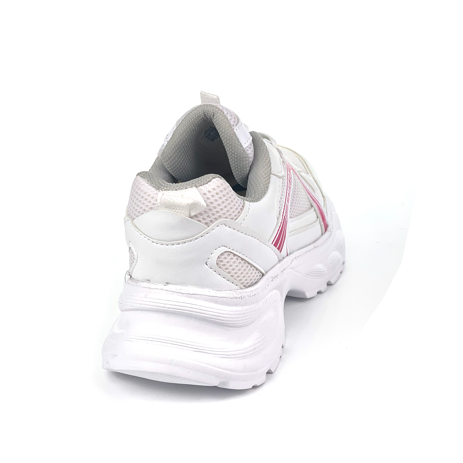 Kadın Beyaz Fuşya Hafif Fileli Günlük Rahat Sneaker Spor Ayakkabı