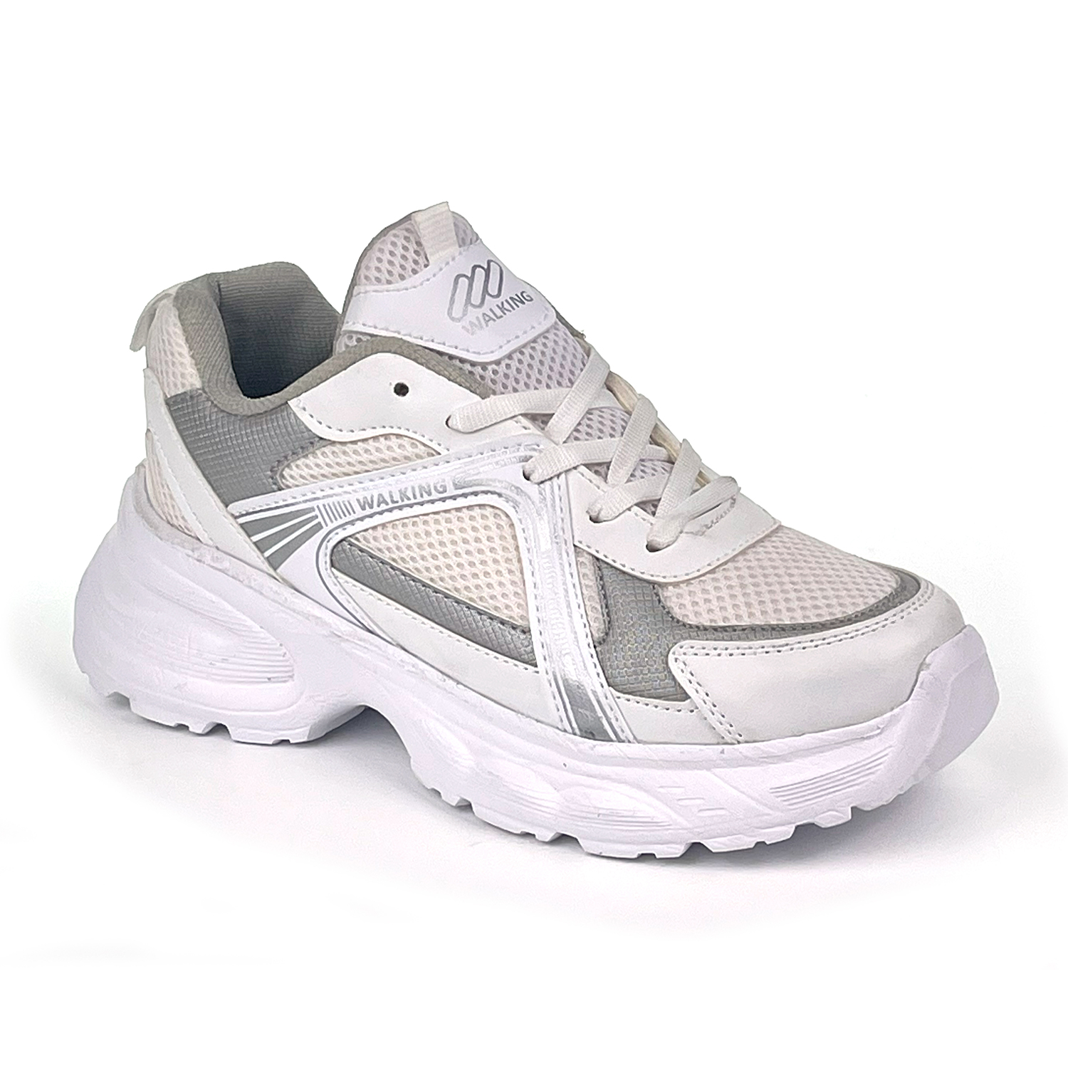 Kajila Kadın Beyaz Gümüş Hafif Fileli Günlük Rahat Sneaker Spor Ayakkabı Kajila Kadın Beyaz Gümüş Hafif Fileli Günlük Rahat Sneaker Spor Ayakkabı