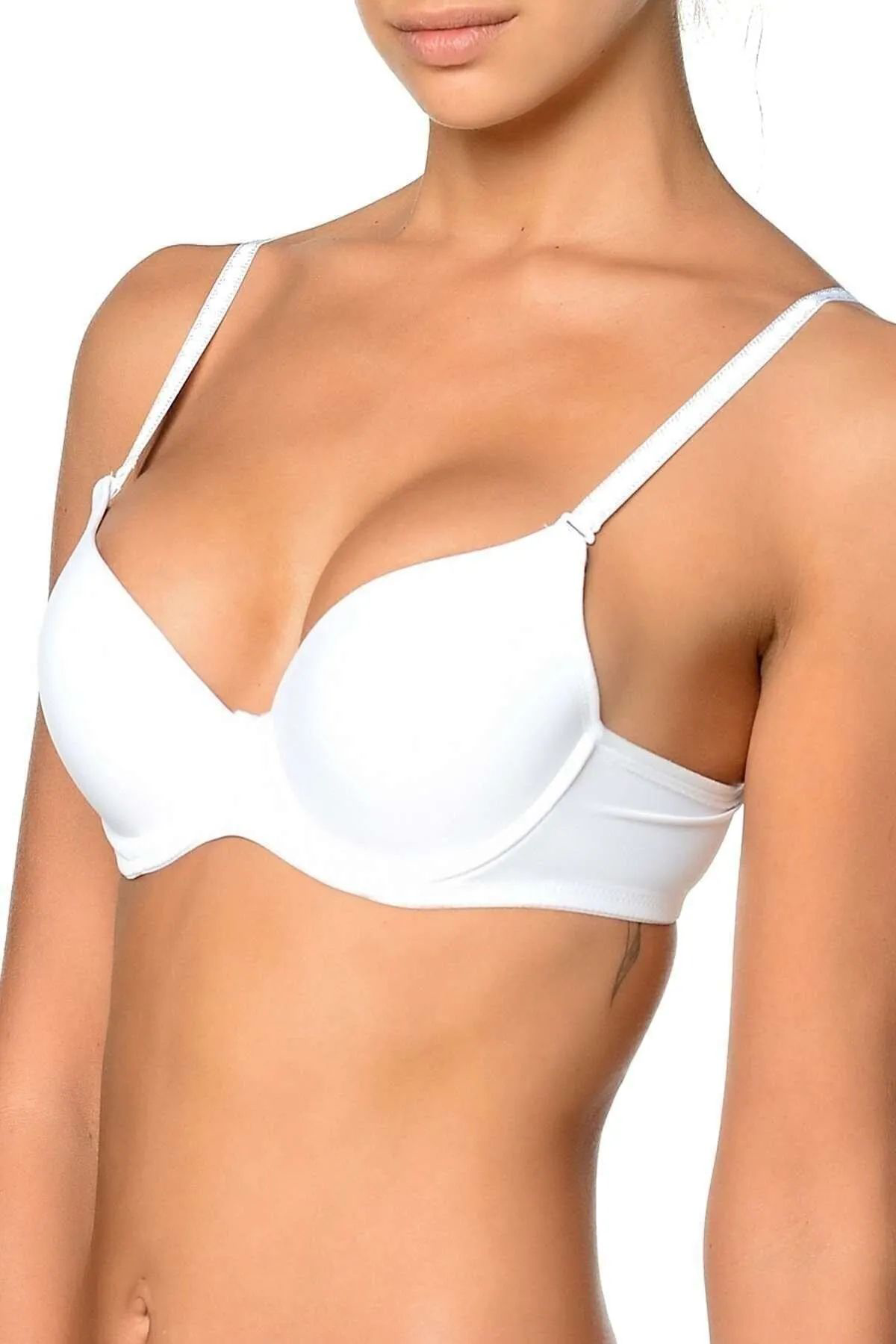 Kadın Beyaz Günlük Basic Dolgulu Push-Up Sütyen 2250 Kadın Beyaz Günlük Basic Dolgulu Push-Up Sütyen 2250