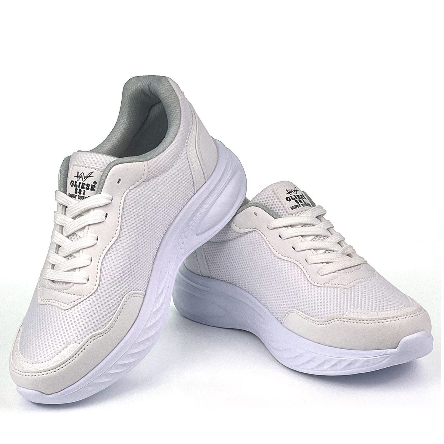 Kajila Kadın Beyaz Hafif Fileli Günlük Rahat Sneaker Spor Ayakkabı