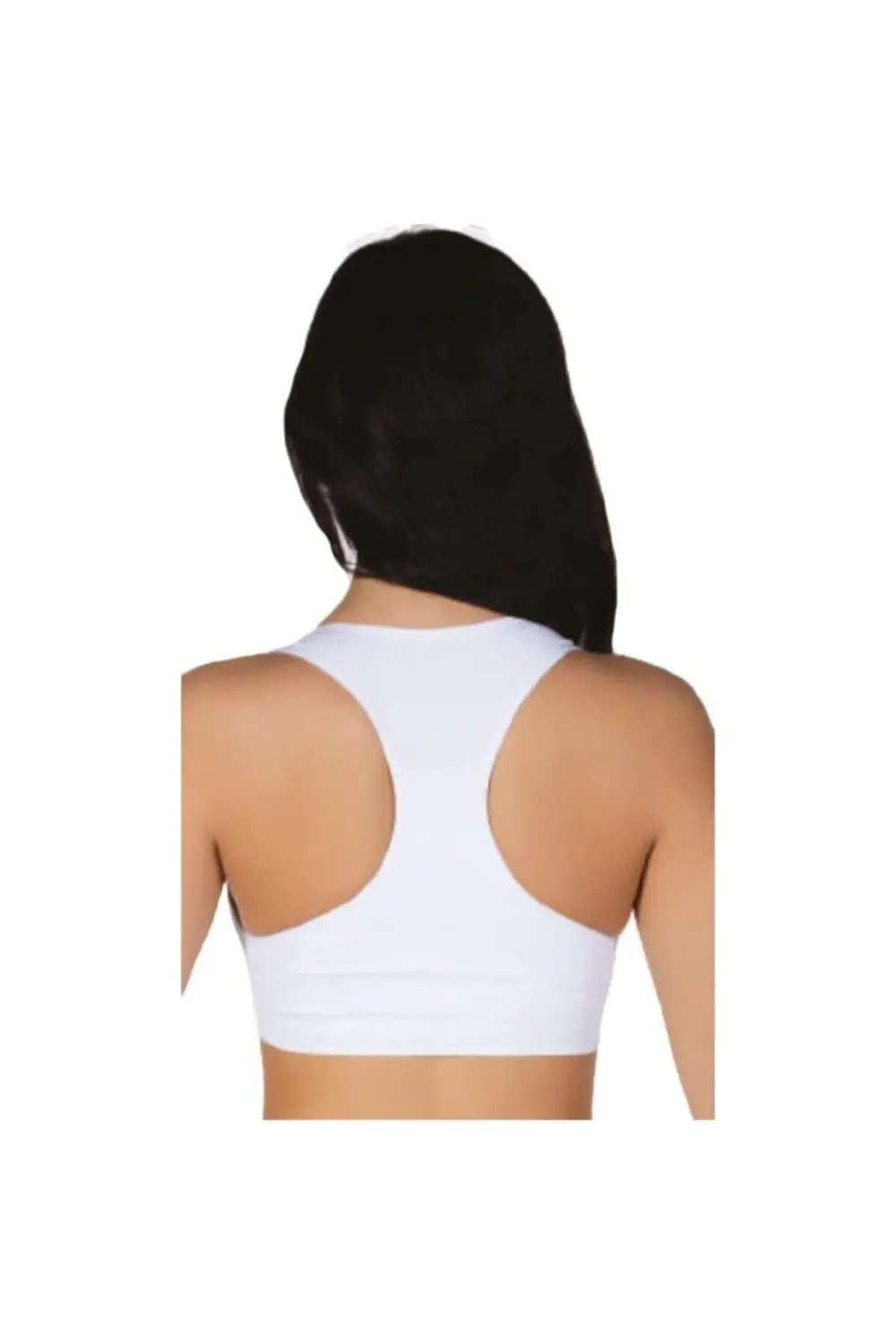 Kadın Beyaz Kalın Askılı Sporcu Sütyeni 5322