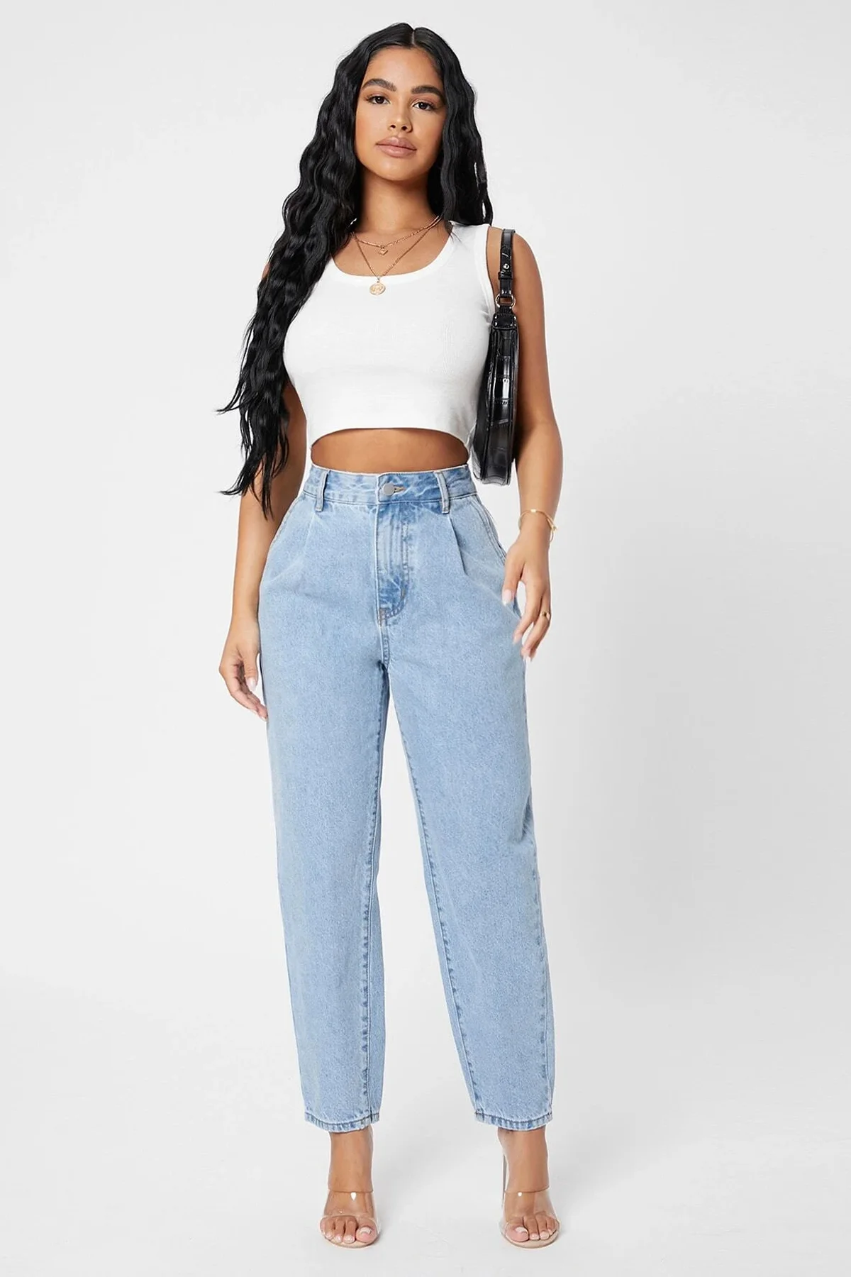 Kadın Beyaz Kare Yaka Crop Top Bluz Kadın Beyaz Kare Yaka Crop Top Bluz