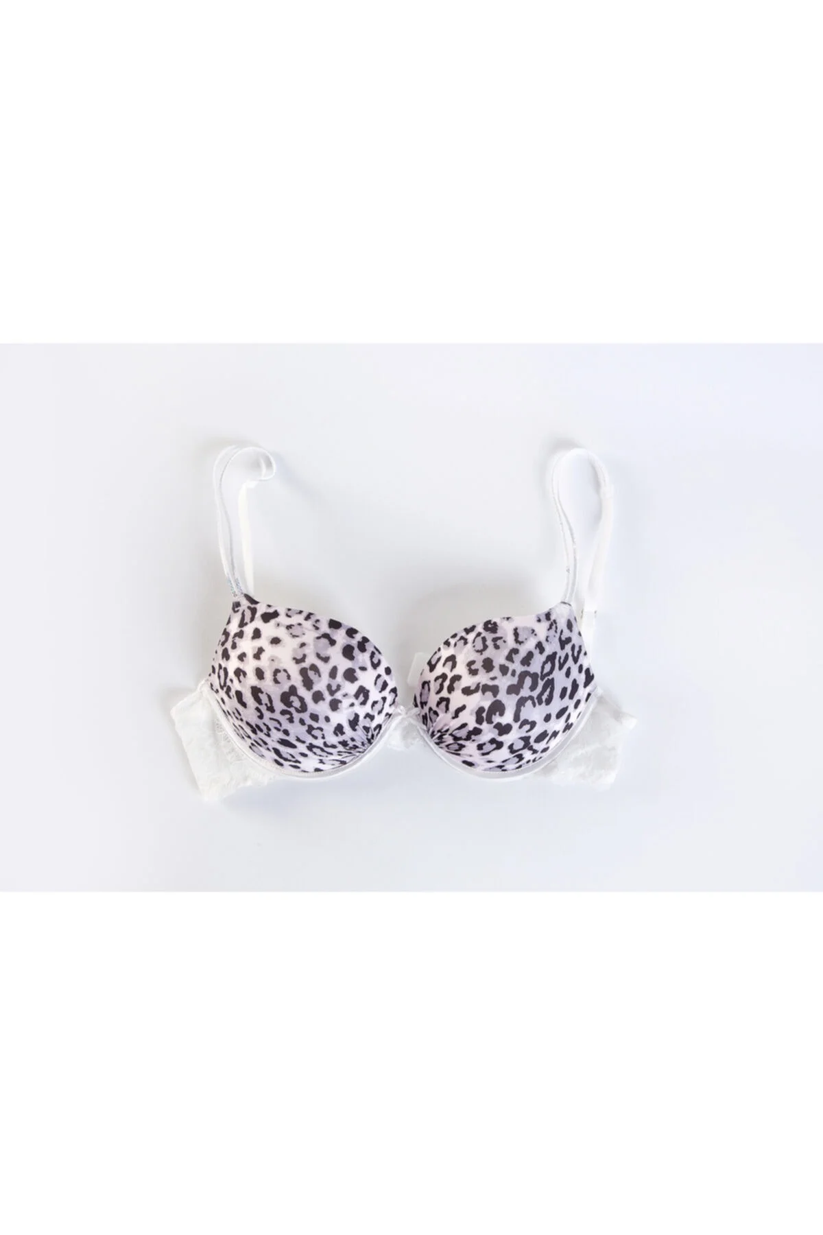Kadın Beyaz Leopar Desenli G Goldy Heavy Push Up Bra Sütyen