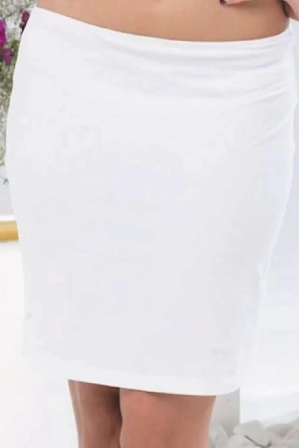 Kadın Beyaz Modal Geniş Jüpon