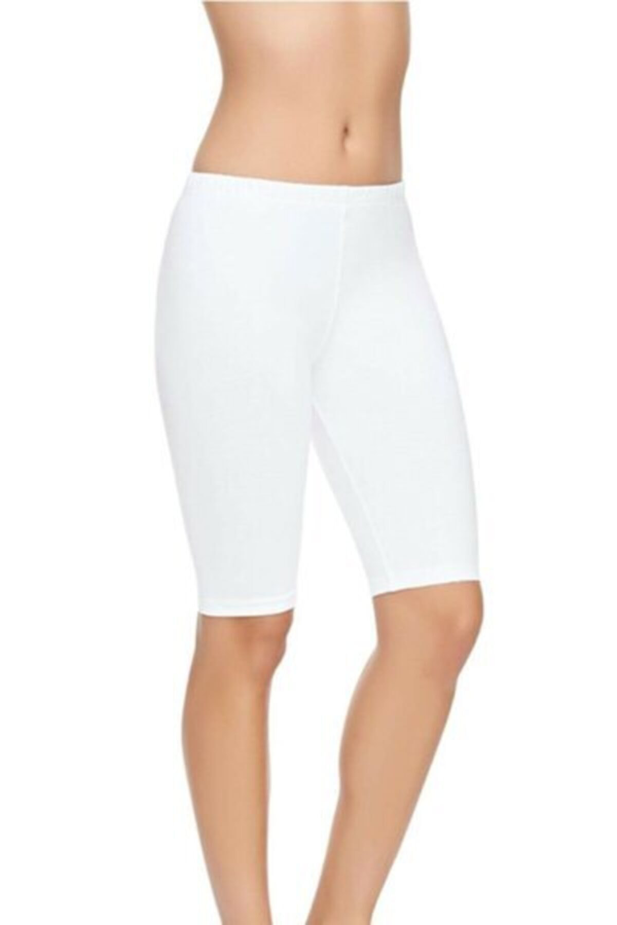Tutku Elit Kadın Beyaz Modal Kısa Tayt Etek Altı 3'Lü