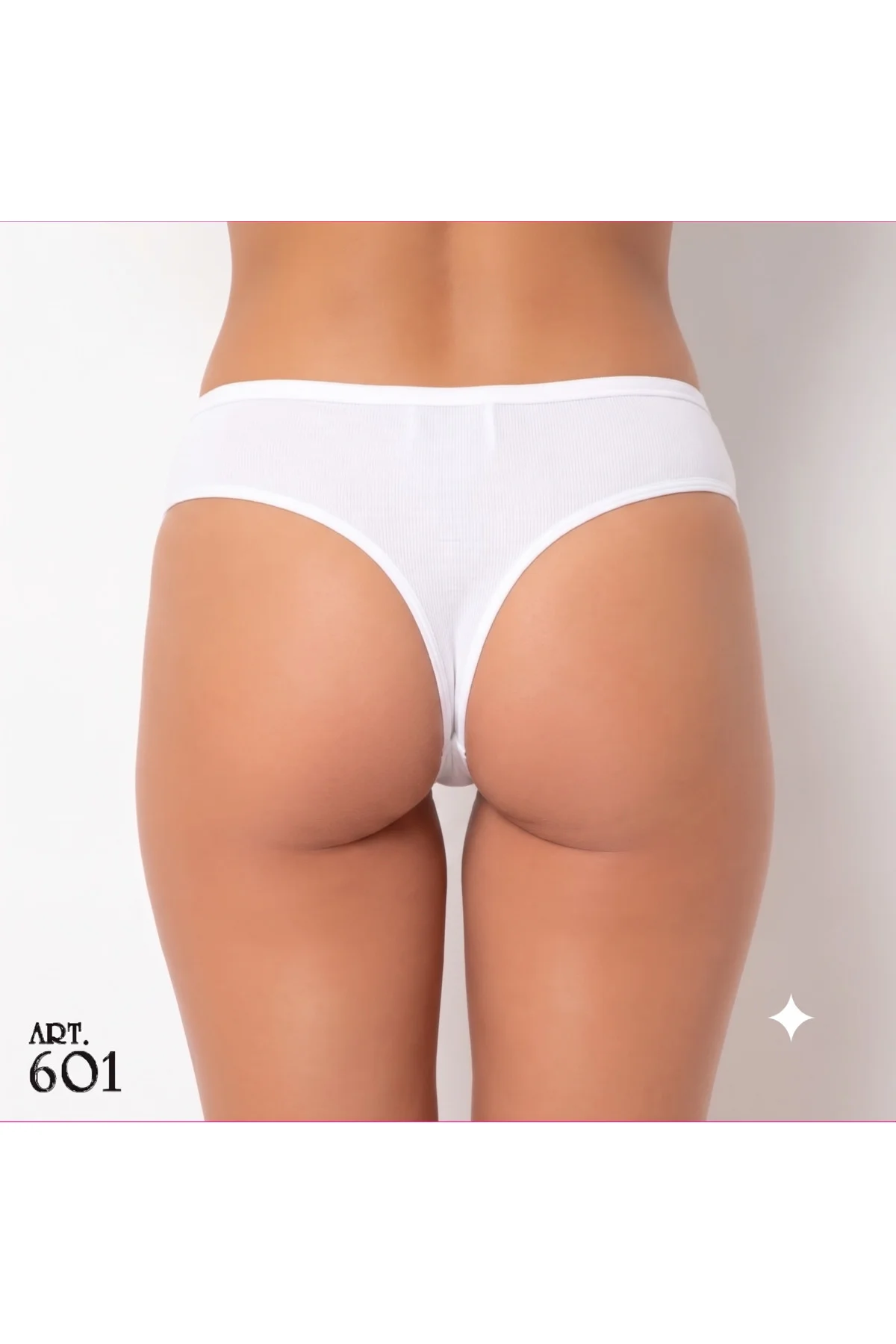 Kadın Beyaz Pamuklu Yüksek Kesim Bikini Külot - Konforlu Günlük İç Çamaşırı ART.601 - Görsel 2