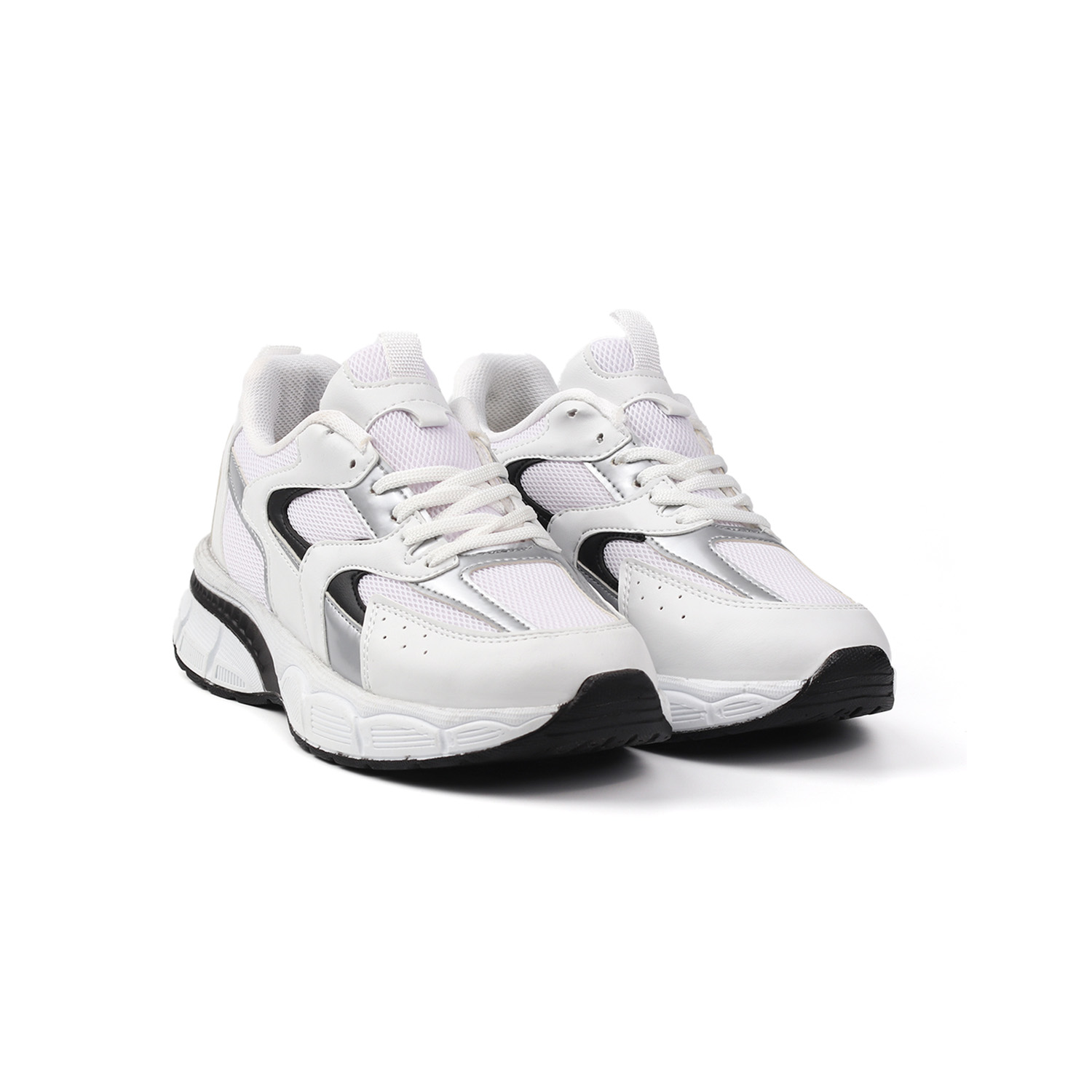 Kajila Kadın Beyaz Siyah Sneaker Günlük Ortopedik Spor Ayakkabı